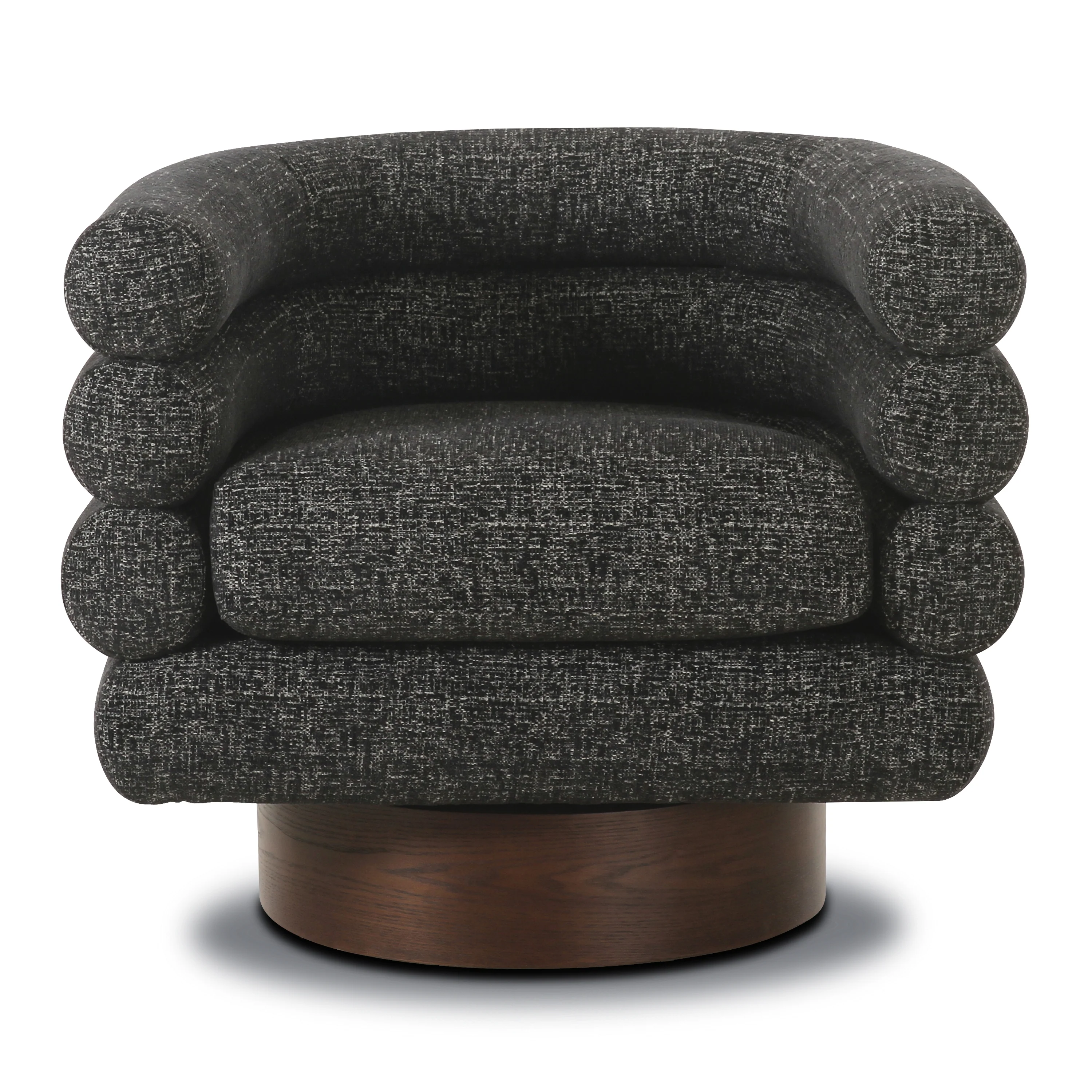 Rome Swivel Lounge Chair | Ebony Black - Image 2