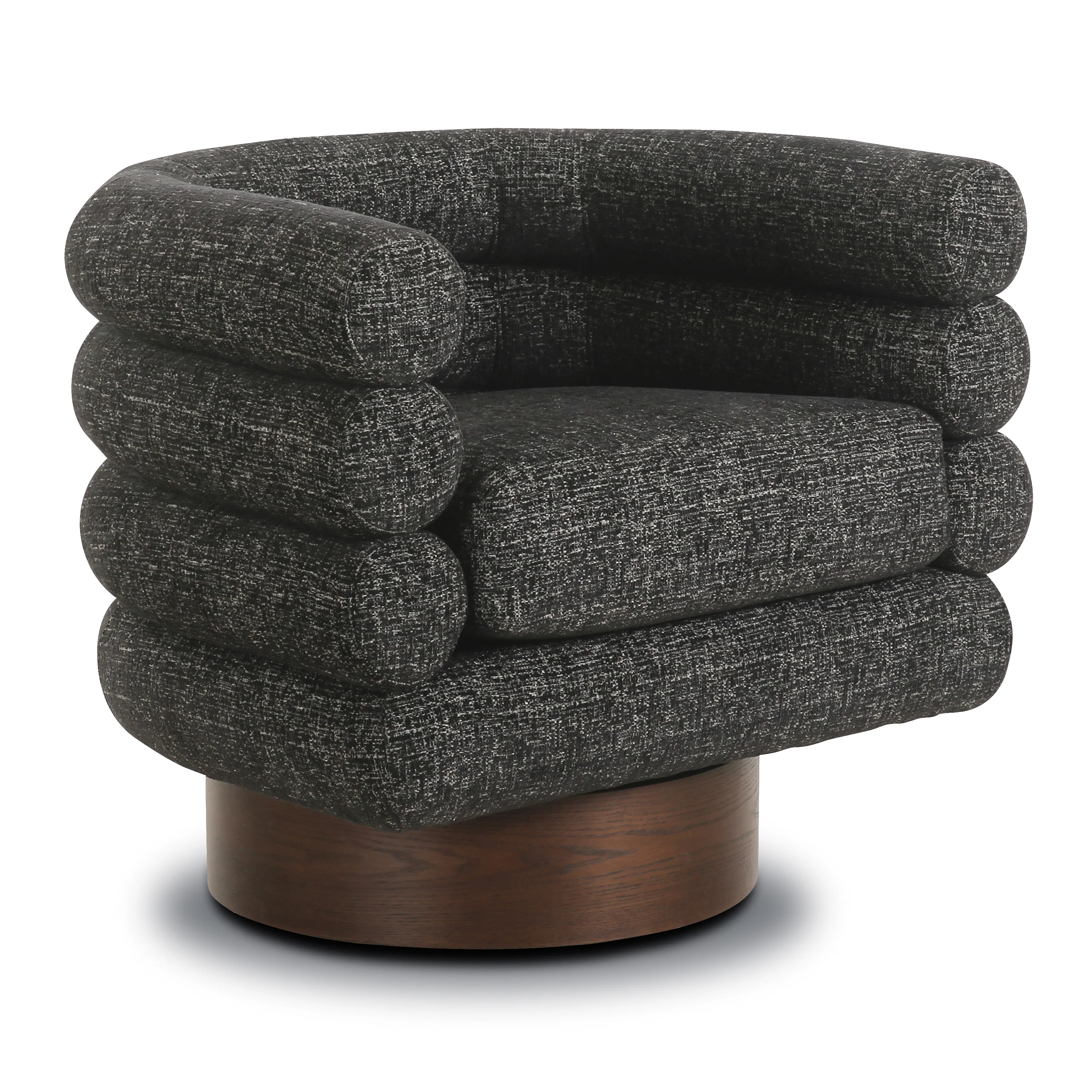 Rome Swivel Lounge Chair | Ebony Black - Image 3