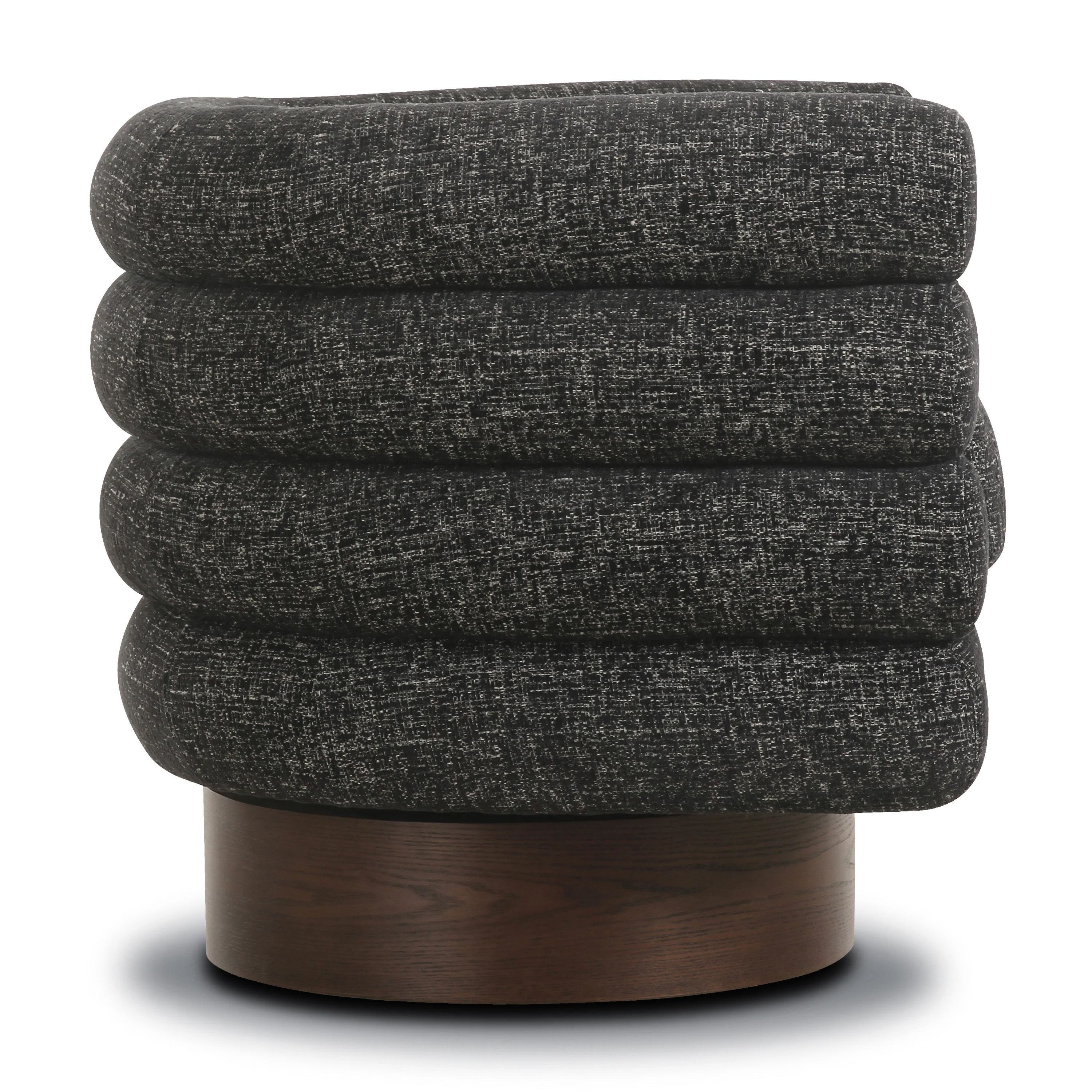 Rome Swivel Lounge Chair | Ebony Black - Image 4