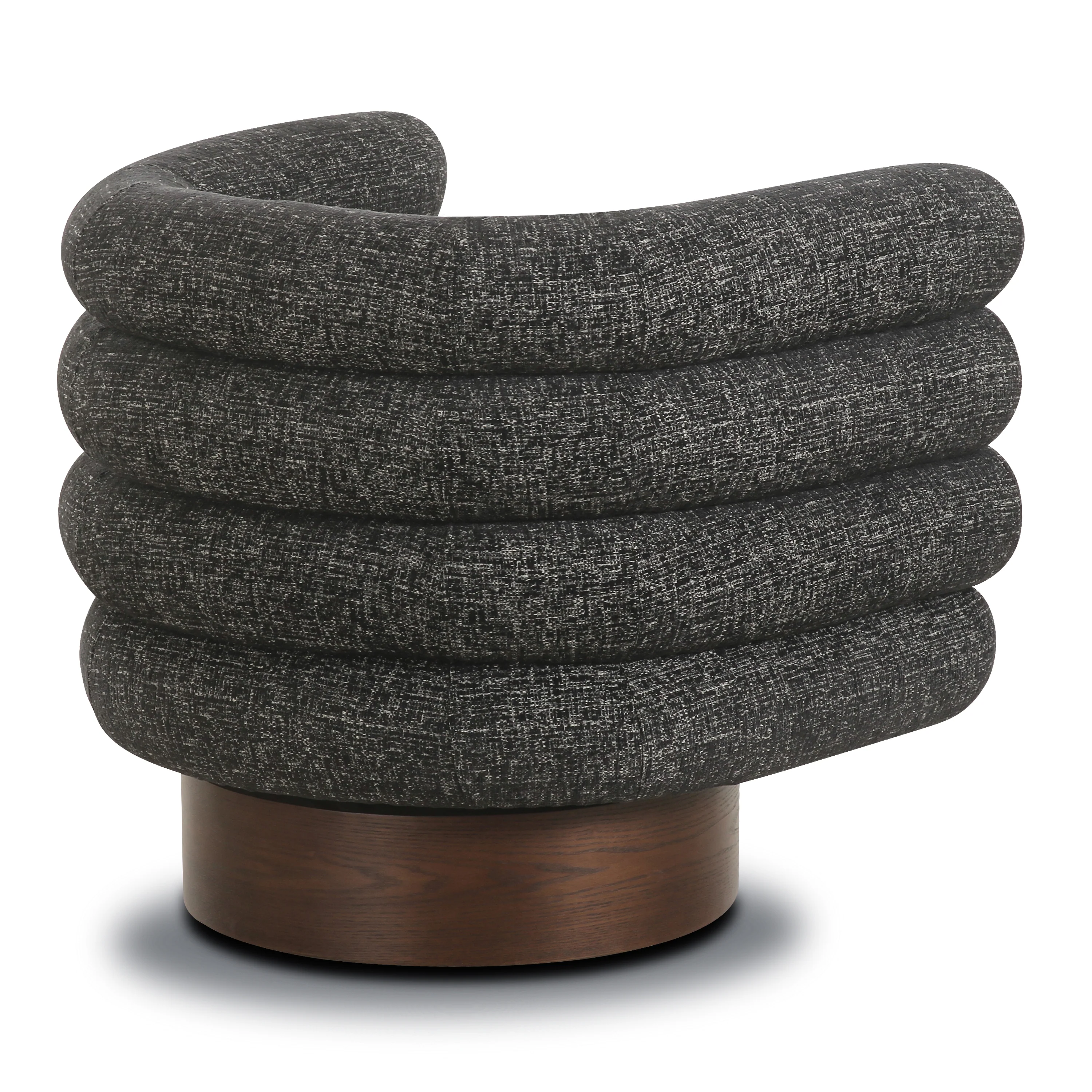 Rome Swivel Lounge Chair | Ebony Black - Image 5