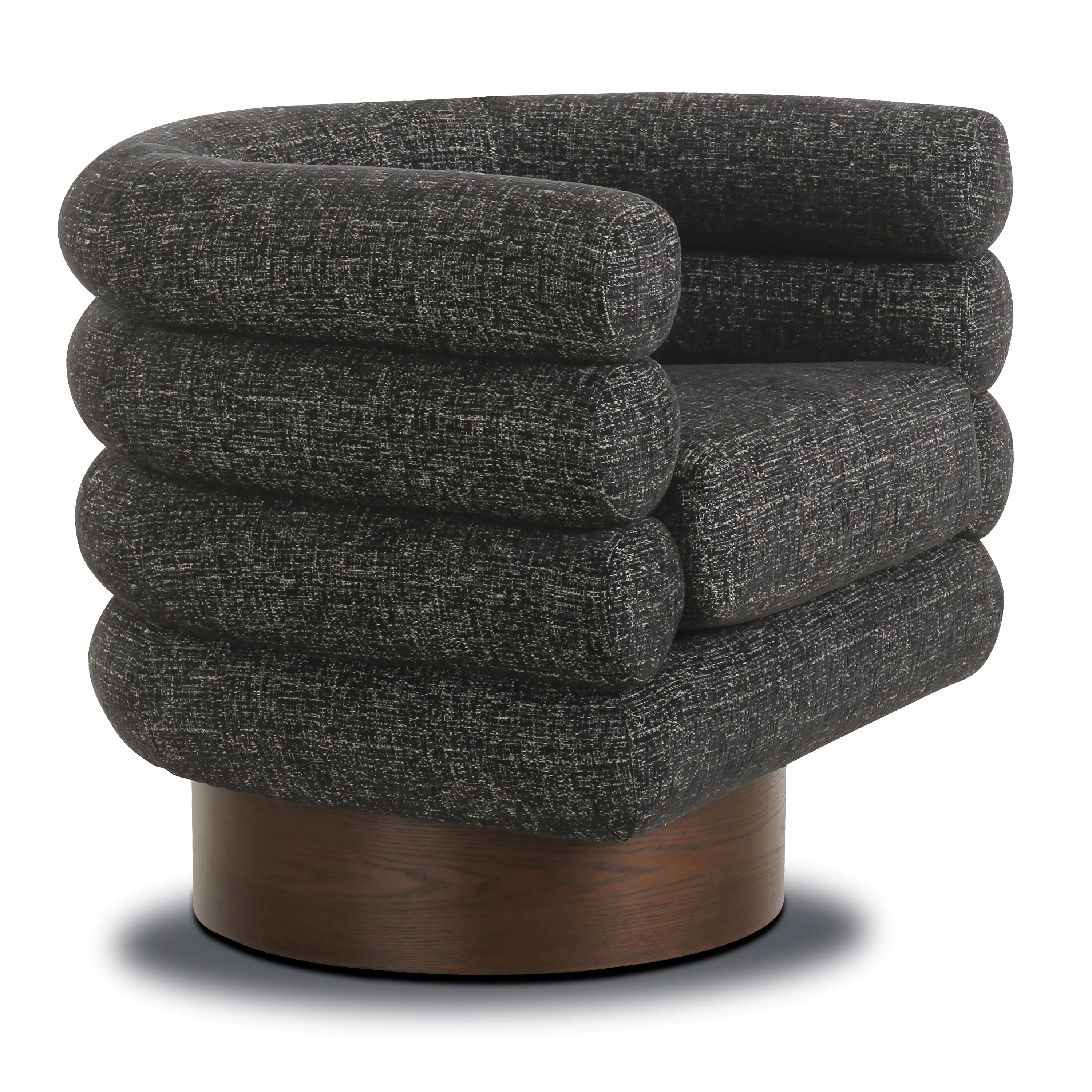 Rome Swivel Lounge Chair | Ebony Black - Image 7