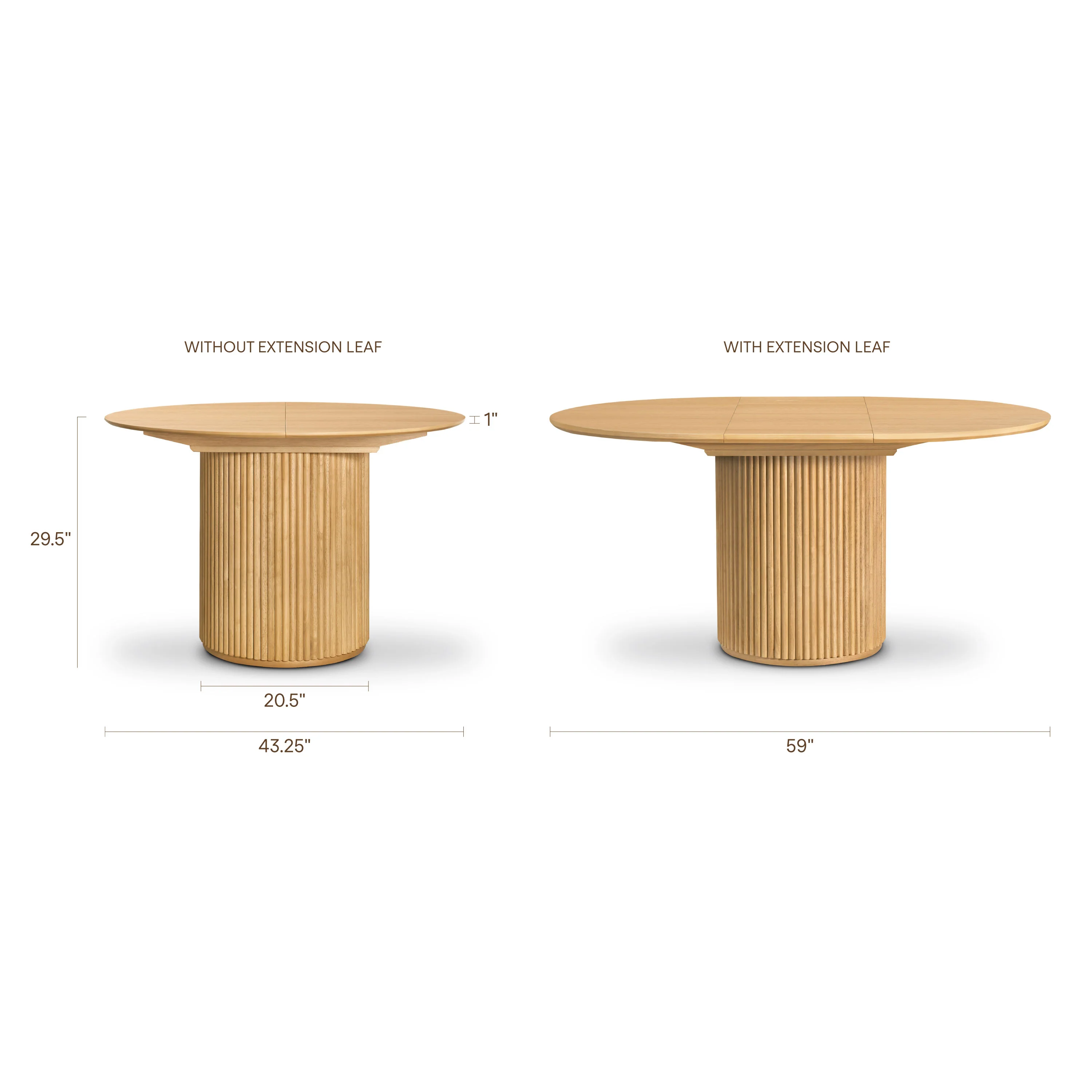 Ronda Extension Dining Table (43"-59") | Oak - Image 14