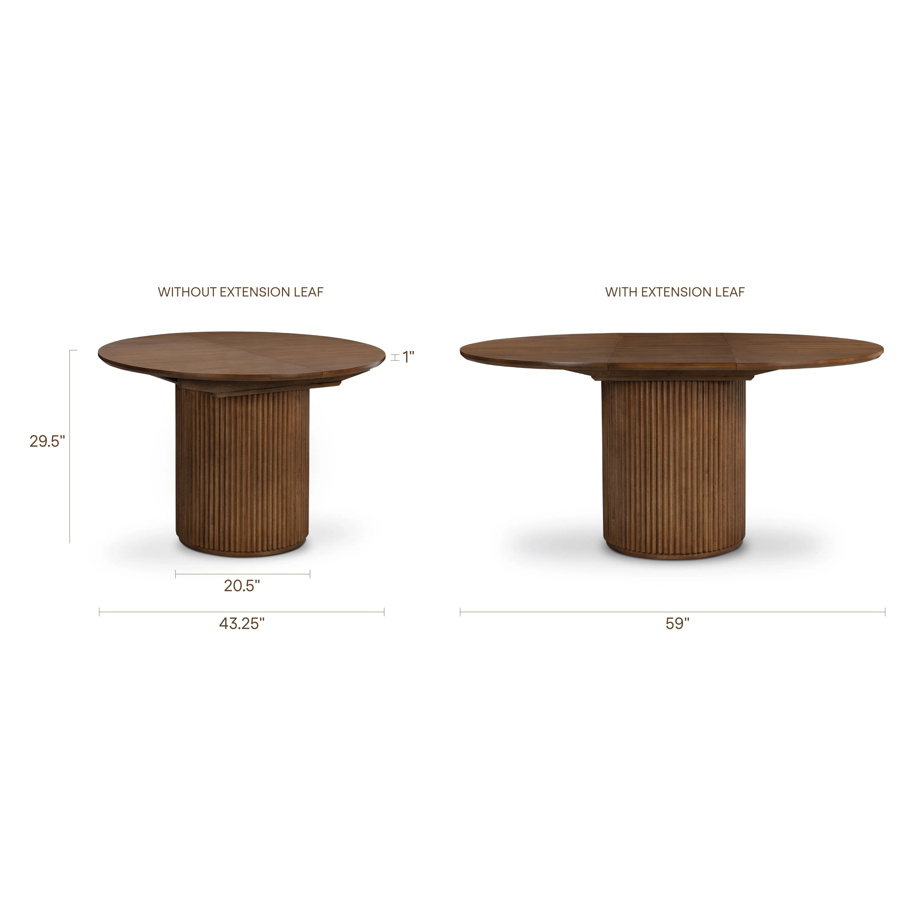 Ronda Extension Dining Table (43"-59") | Walnut - Image 13