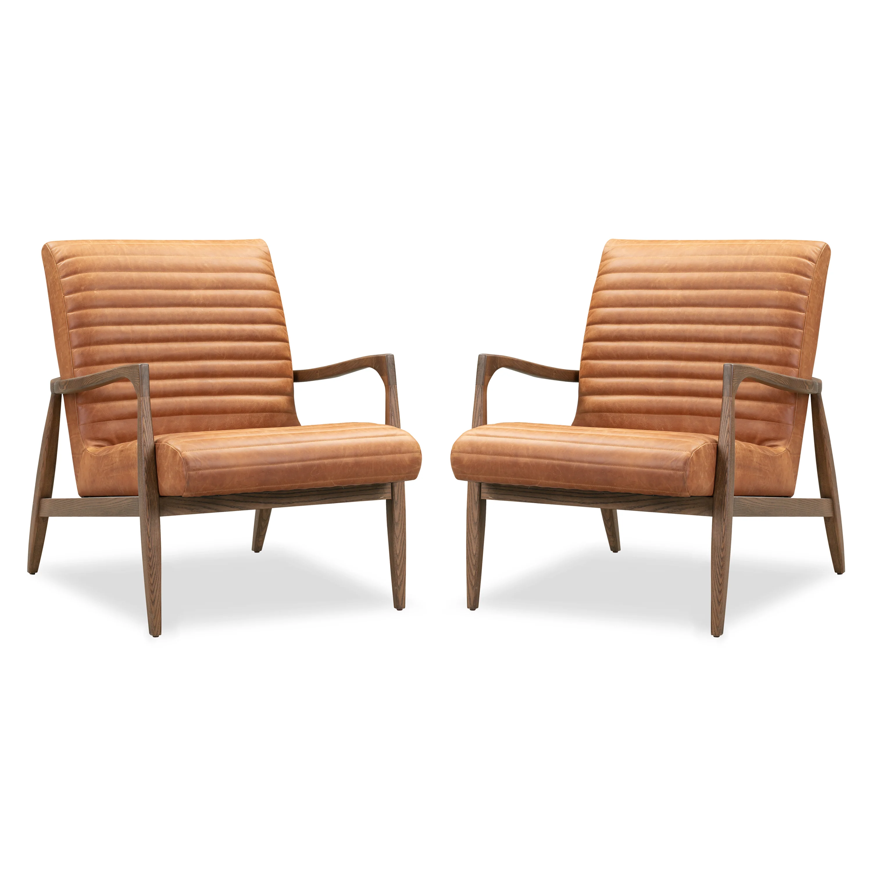Rowan Leather Lounge Chair | Cognac Tan | Set of 2 - Image 4