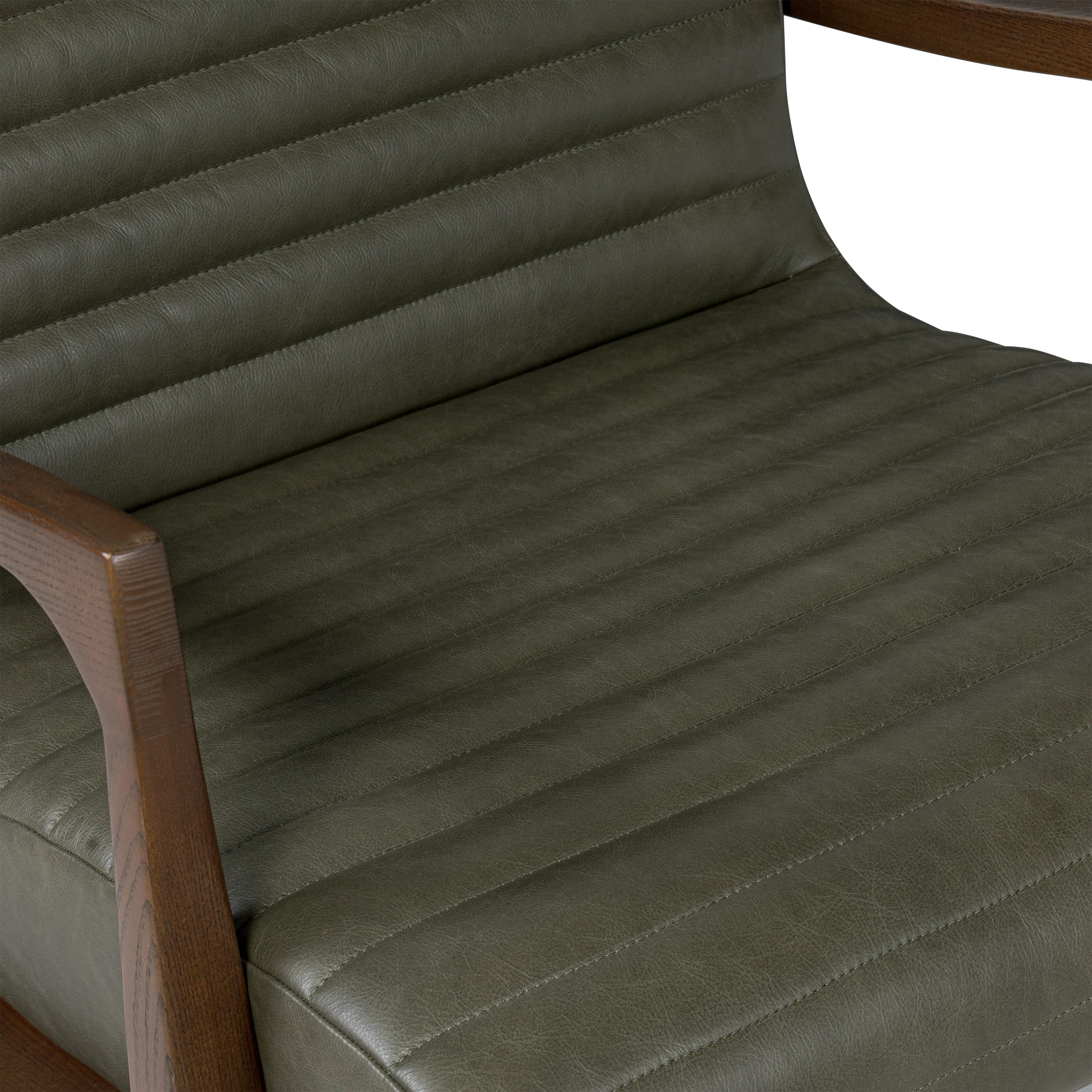 Rowan Leather Lounge Chair | Olivine Green | Set of 2 - Image 14
