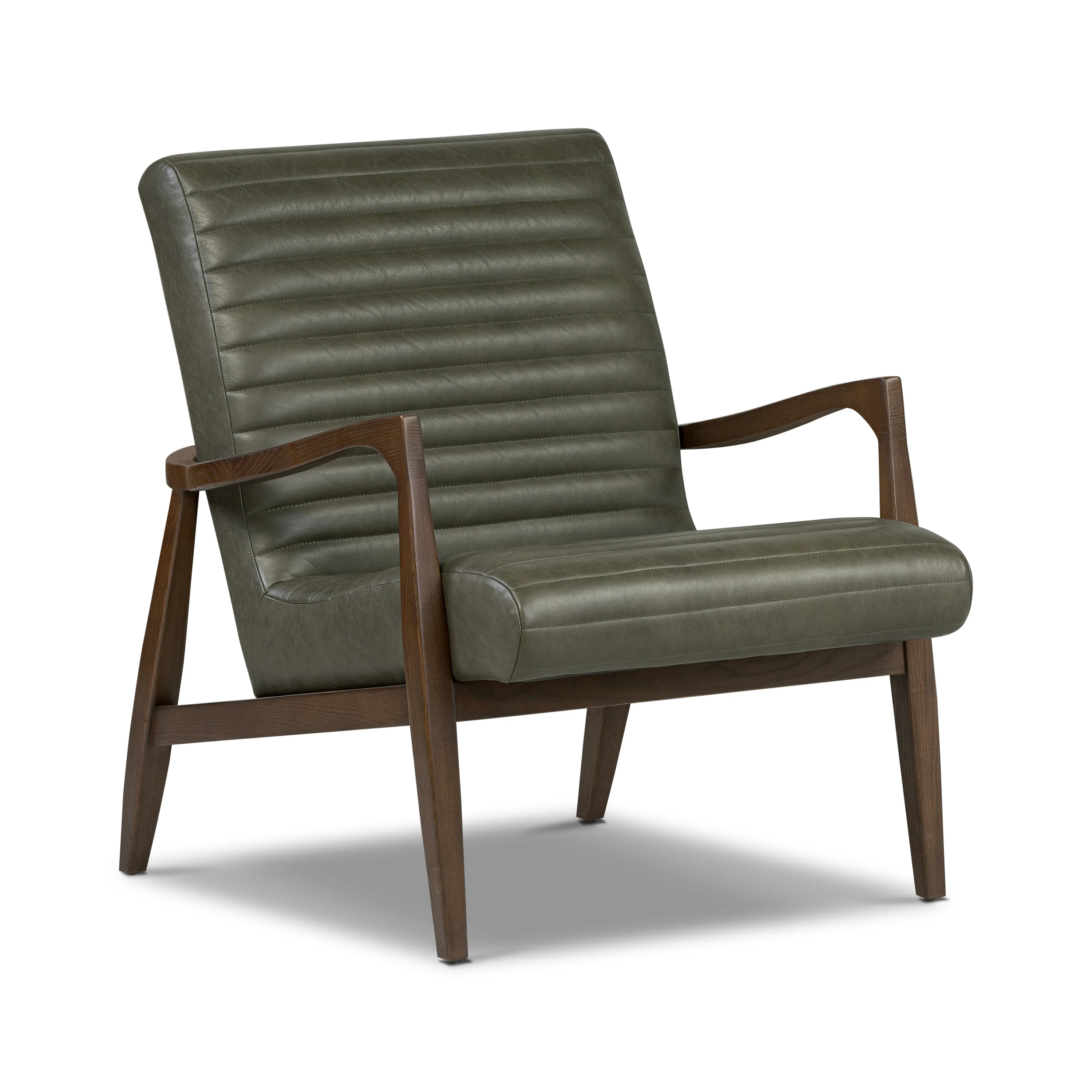 Rowan Leather Lounge Chair | Olivine Green | Single - Image 3