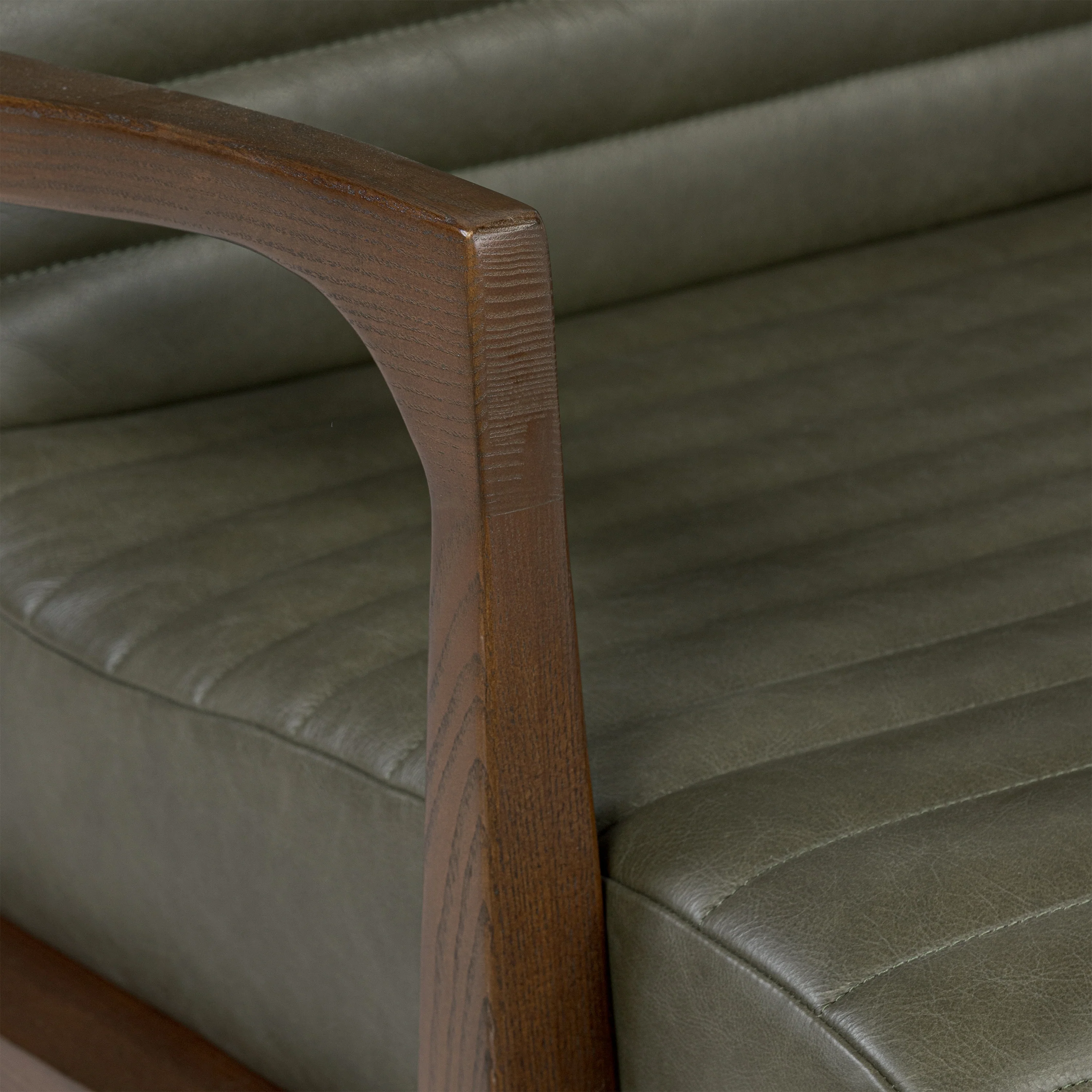 Rowan Leather Lounge Chair | Olivine Green | Single - Image 9