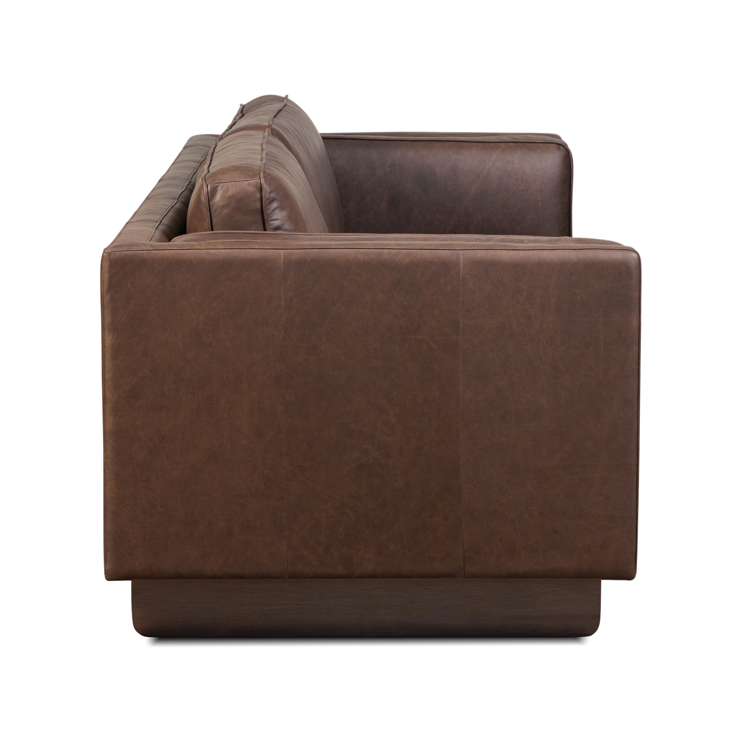 Salo 93" Leather Sofa | Bridle Brown - Image 4
