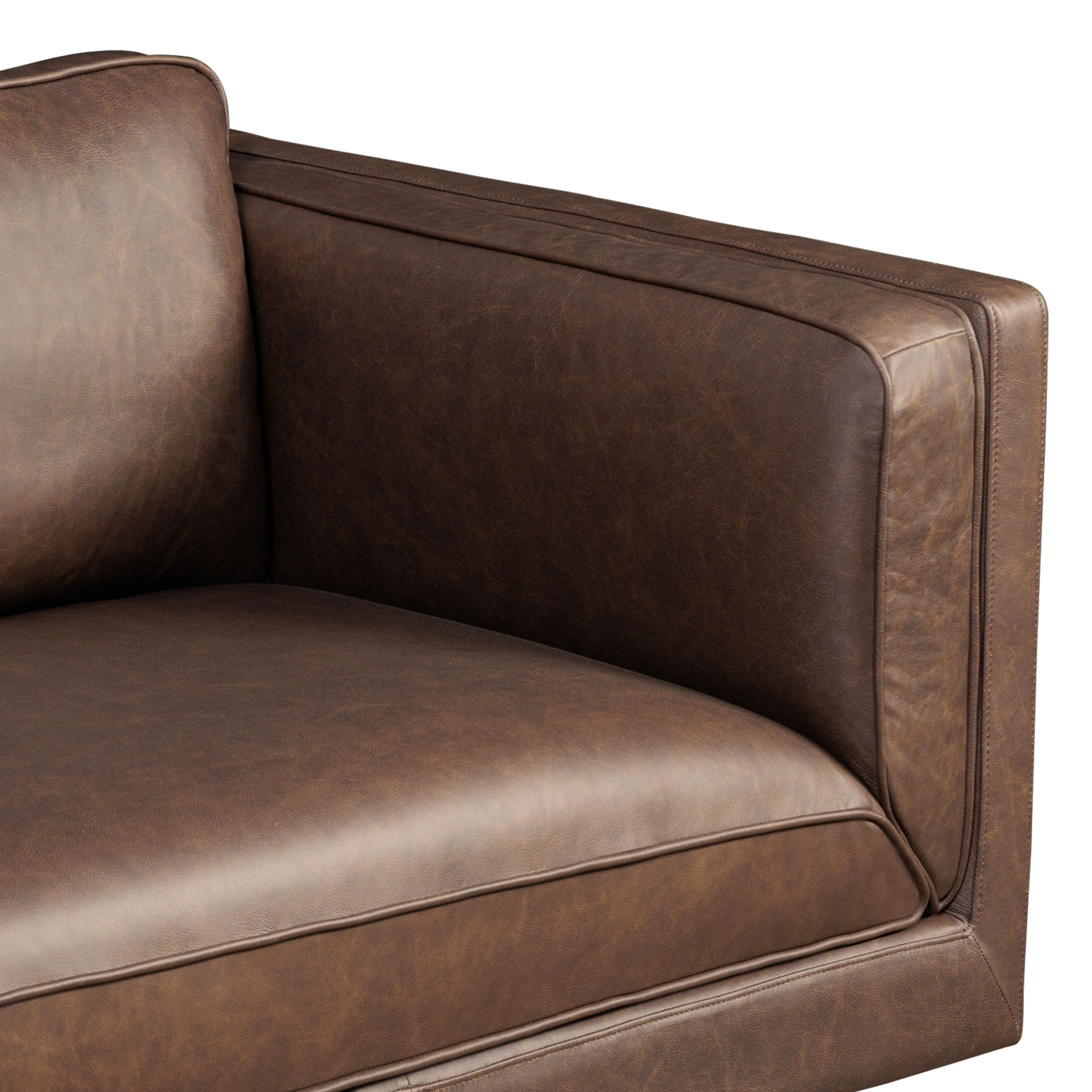 Salo 93" Leather Sofa | Bridle Brown - Image 8
