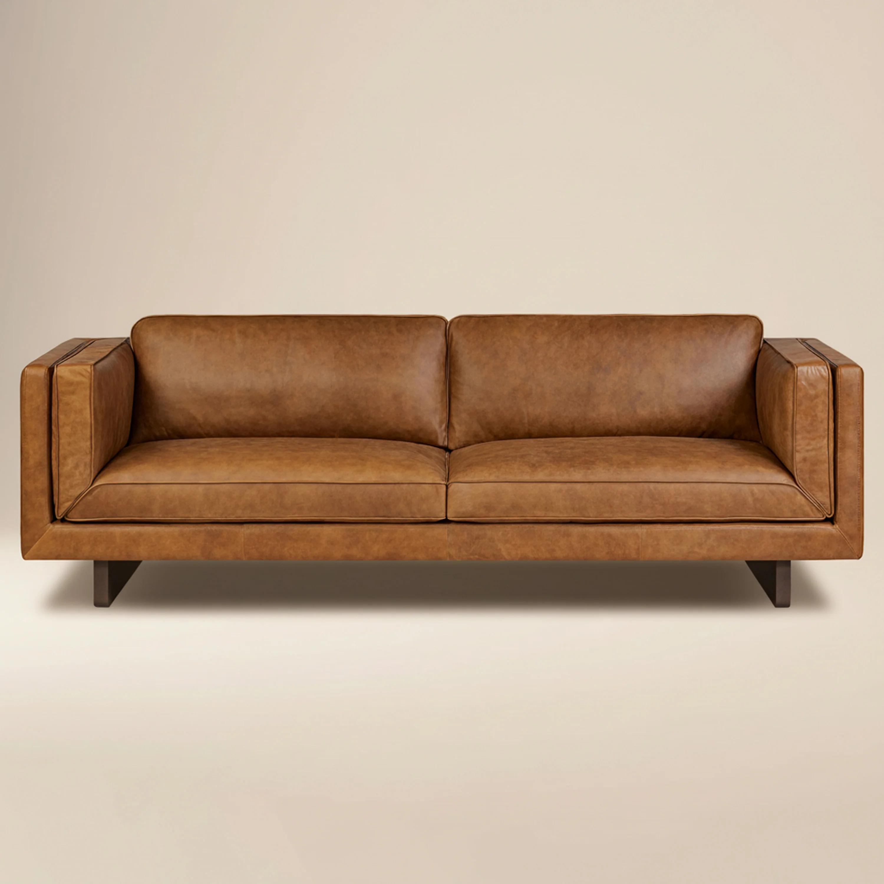 Salo 93" Leather Sofa | Russet Tan