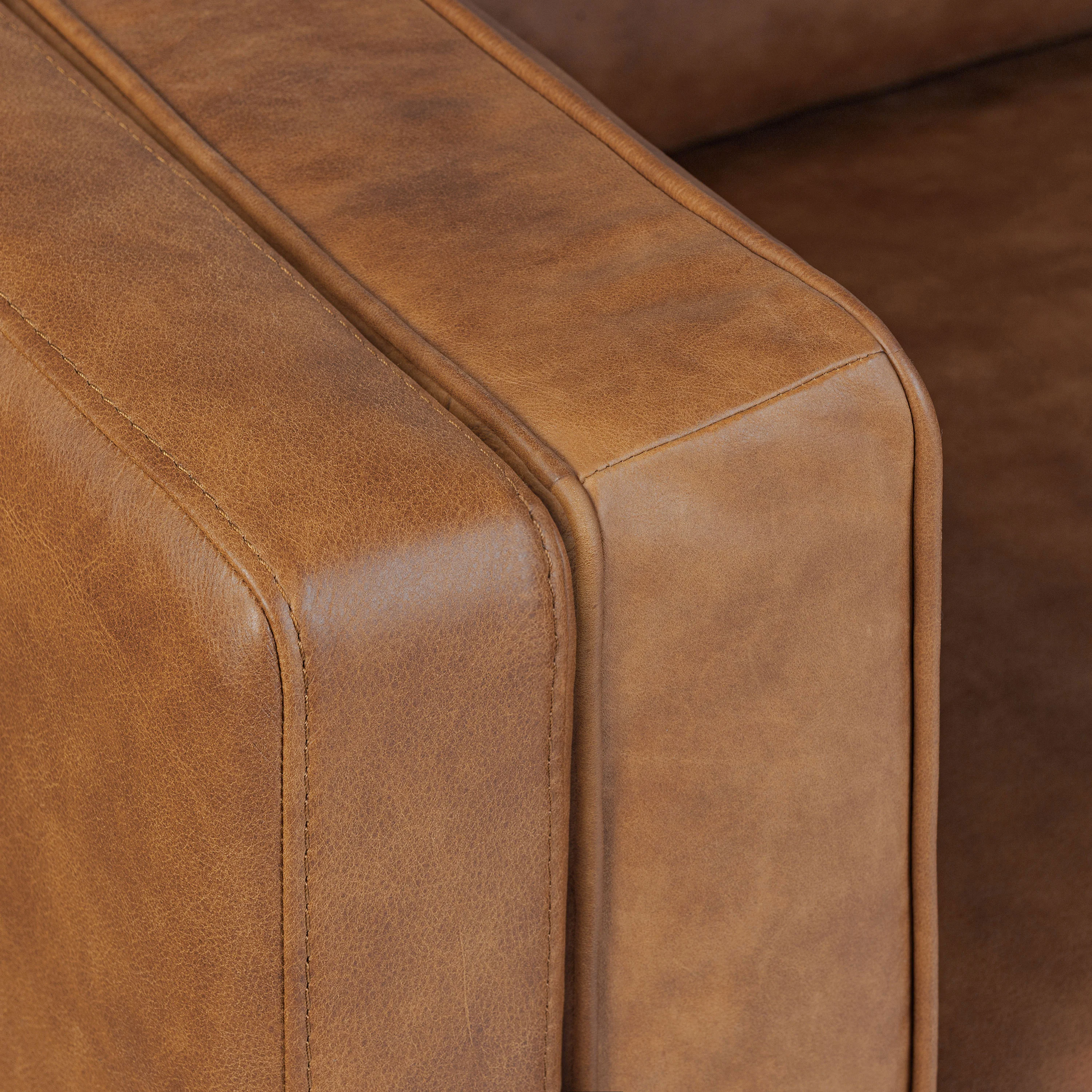 Salo 93" Leather Sofa | Russet Tan - Image 12