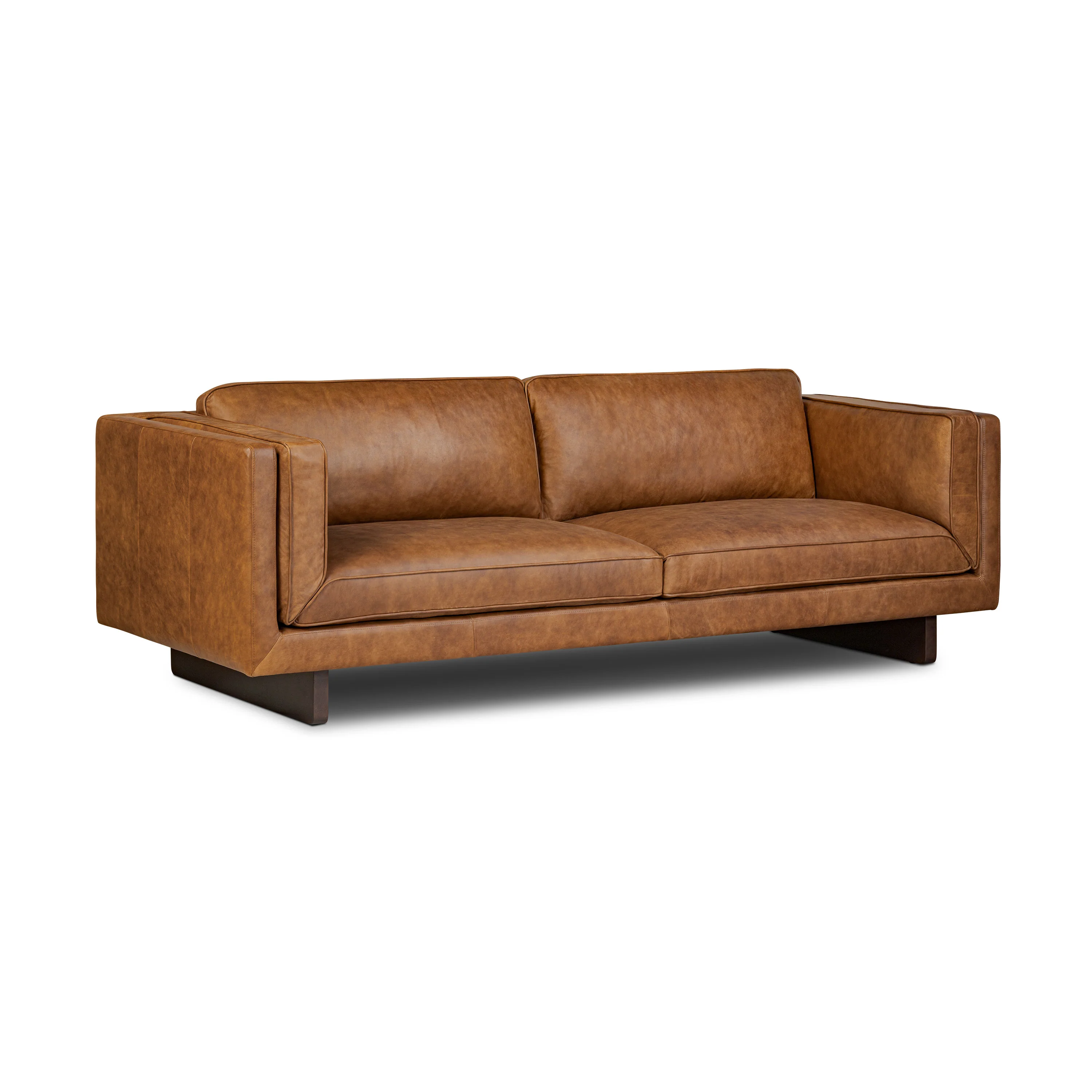 Salo 93" Leather Sofa | Russet Tan - Image 4