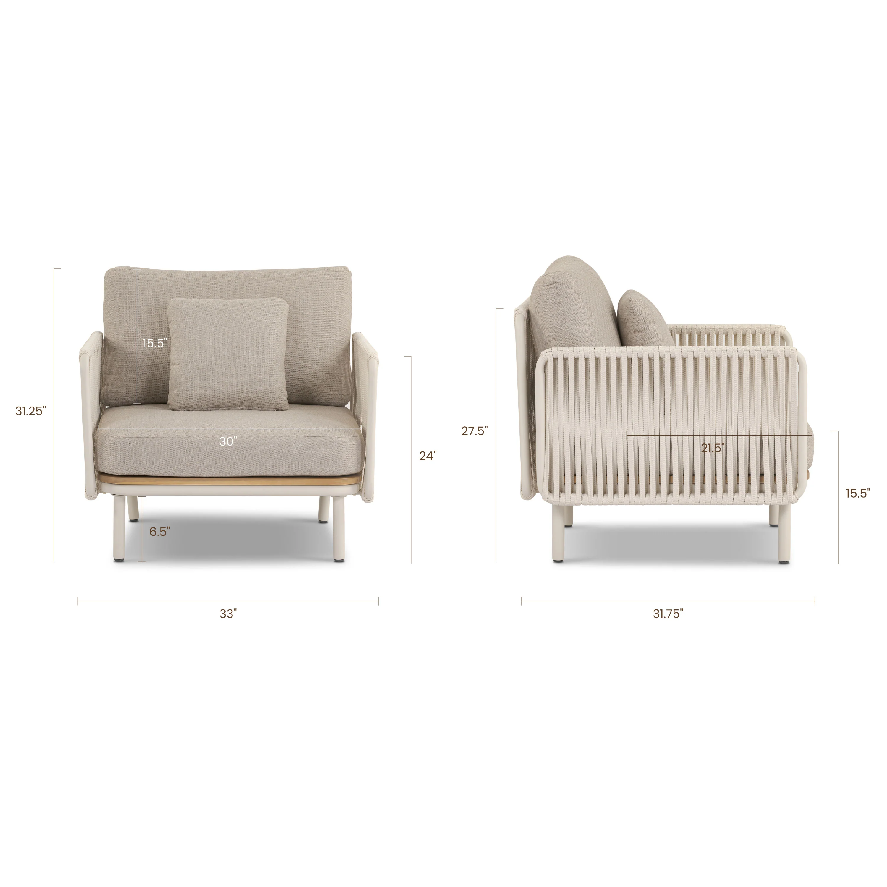 Salvora Outdoor Lounge Chair | Stone - Image 17