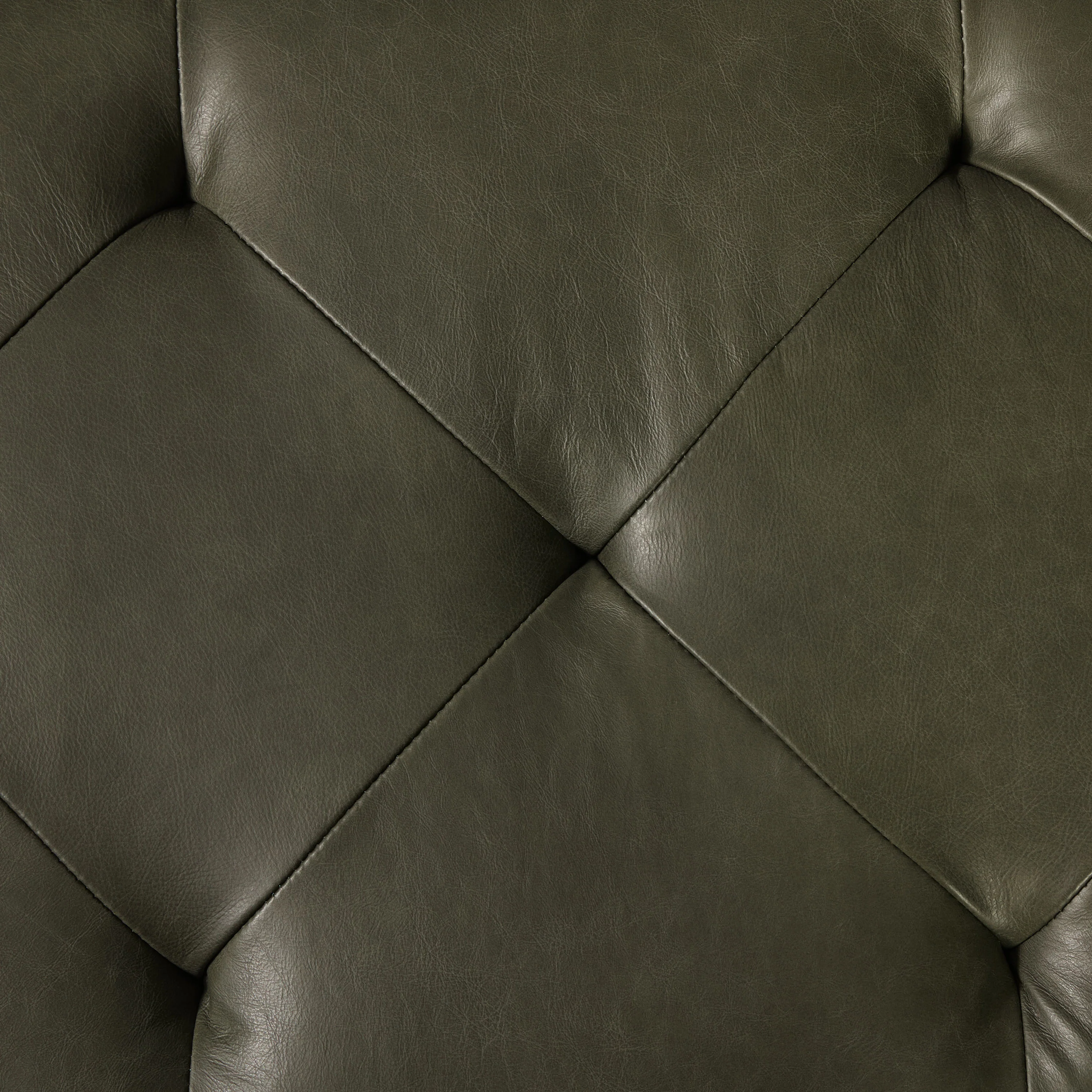 Senja Leather Storage Ottoman | Olivine Green - Image 14
