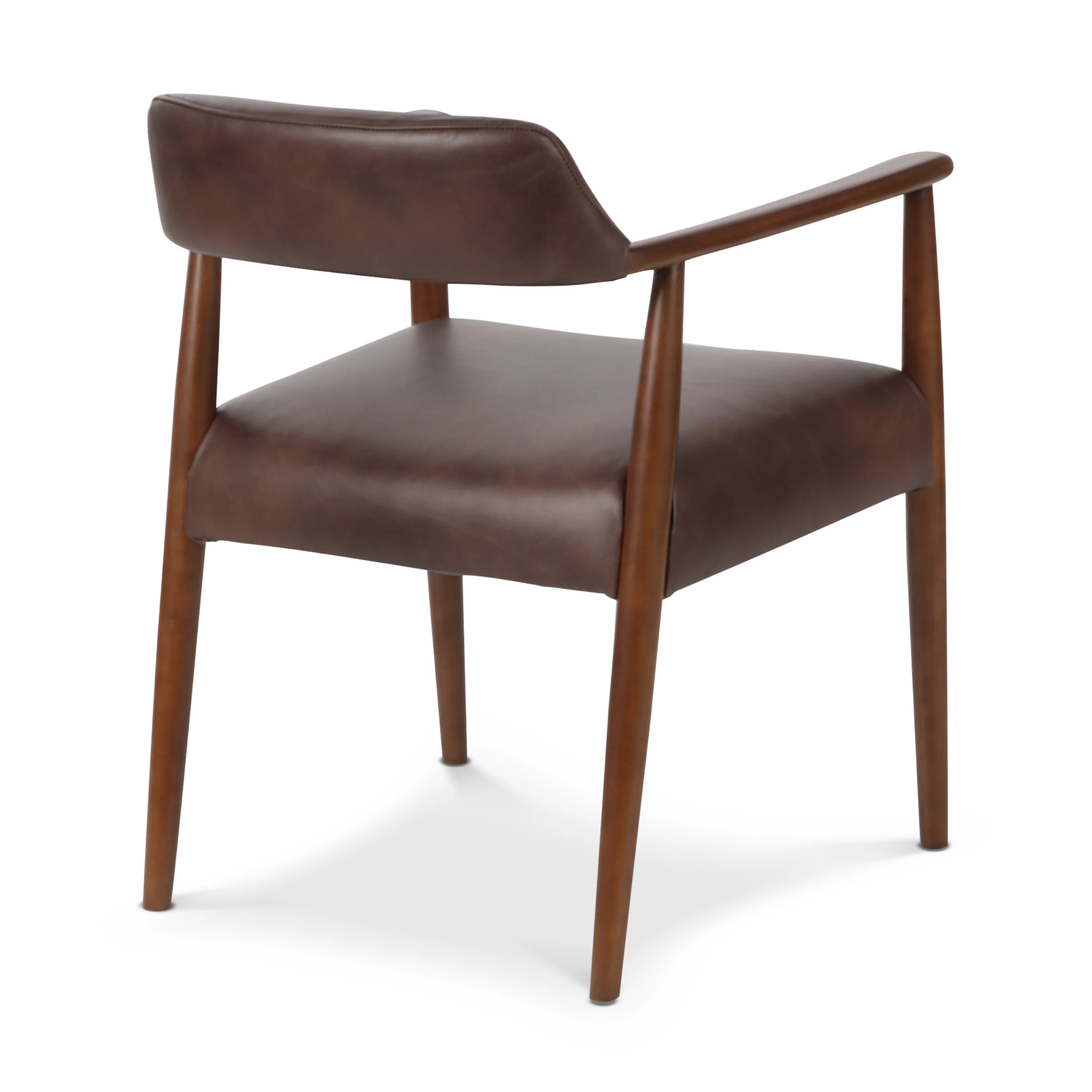 Sento Leather Dining Chair | Antique Brown - Image 6