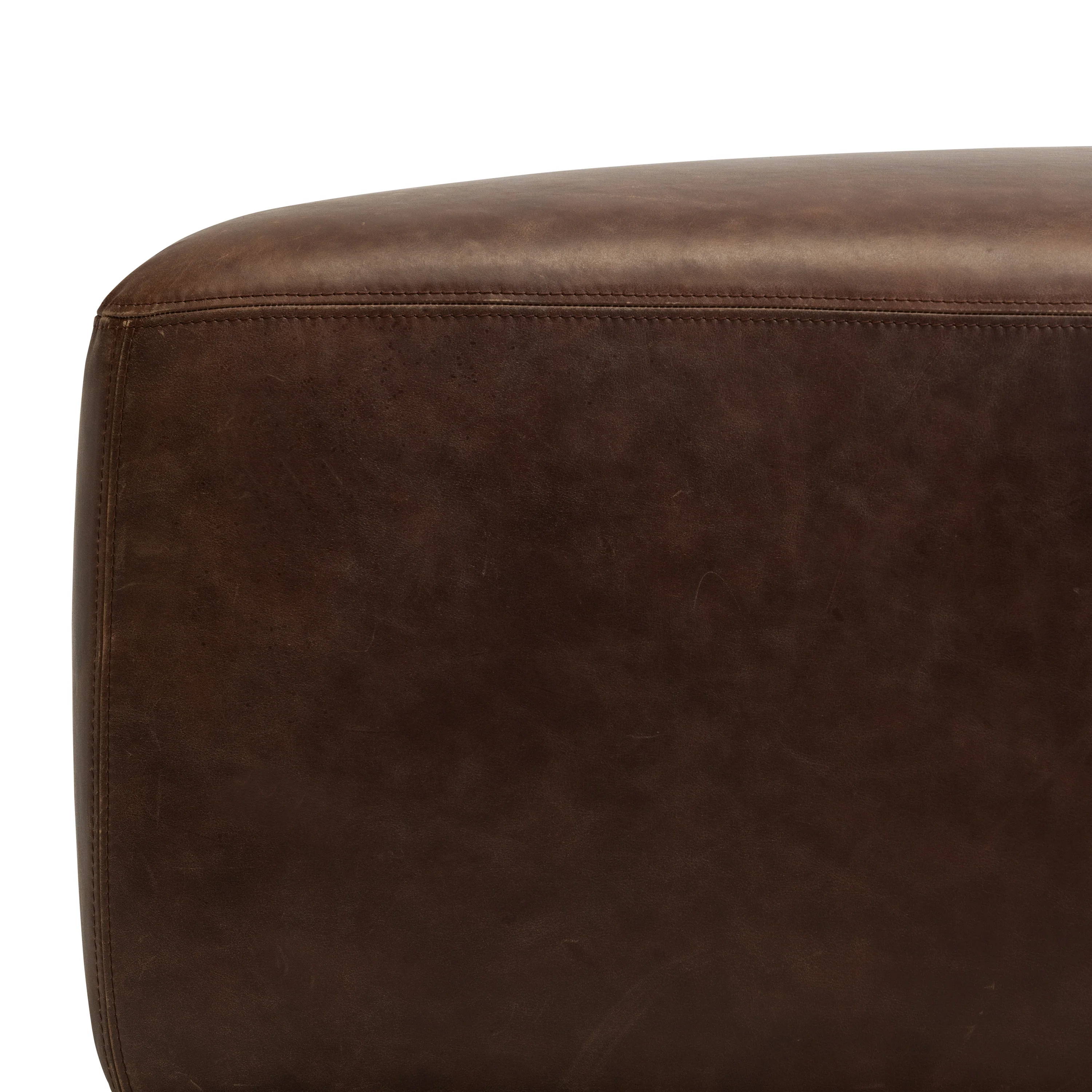 Sequoia Leather Ottoman | Chocolate Brown - Image 10