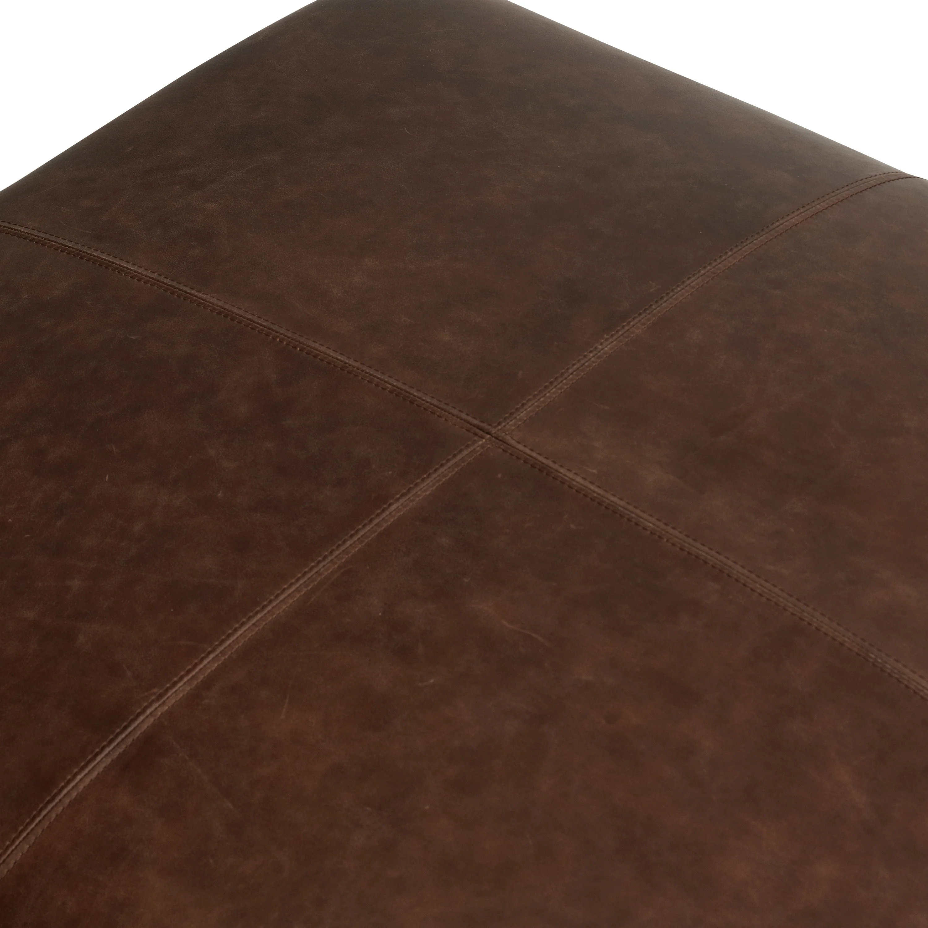 Sequoia Leather Ottoman | Chocolate Brown - Image 12