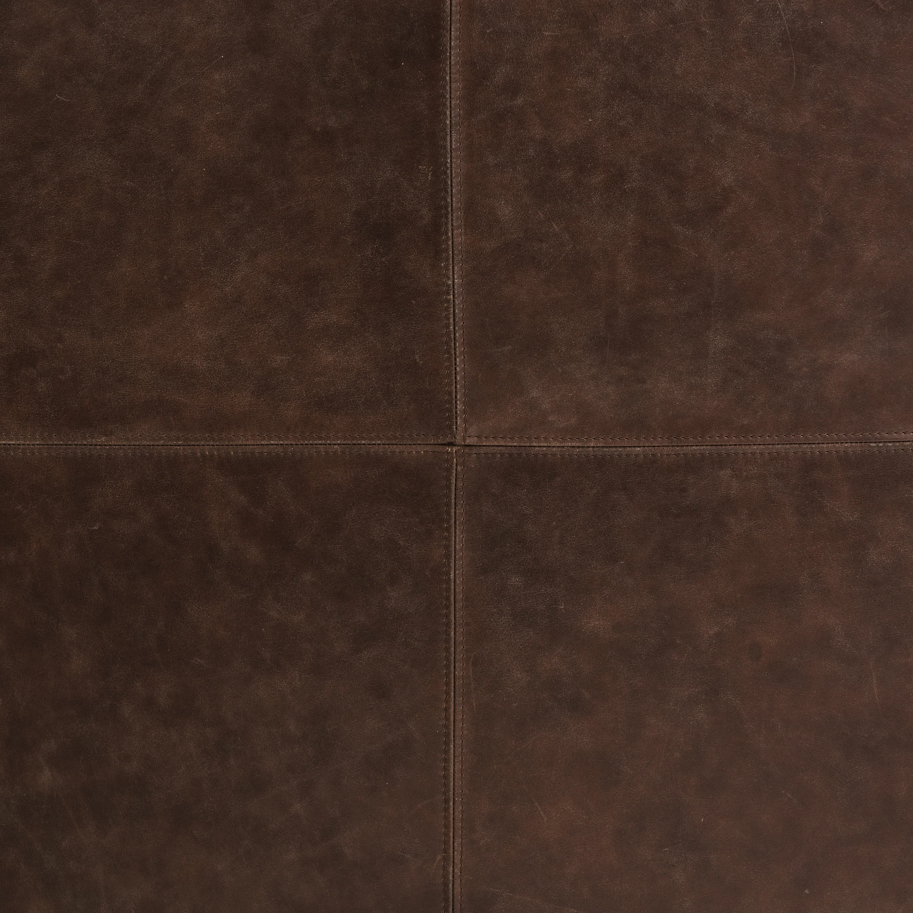 Sequoia Leather Ottoman | Chocolate Brown - Image 14