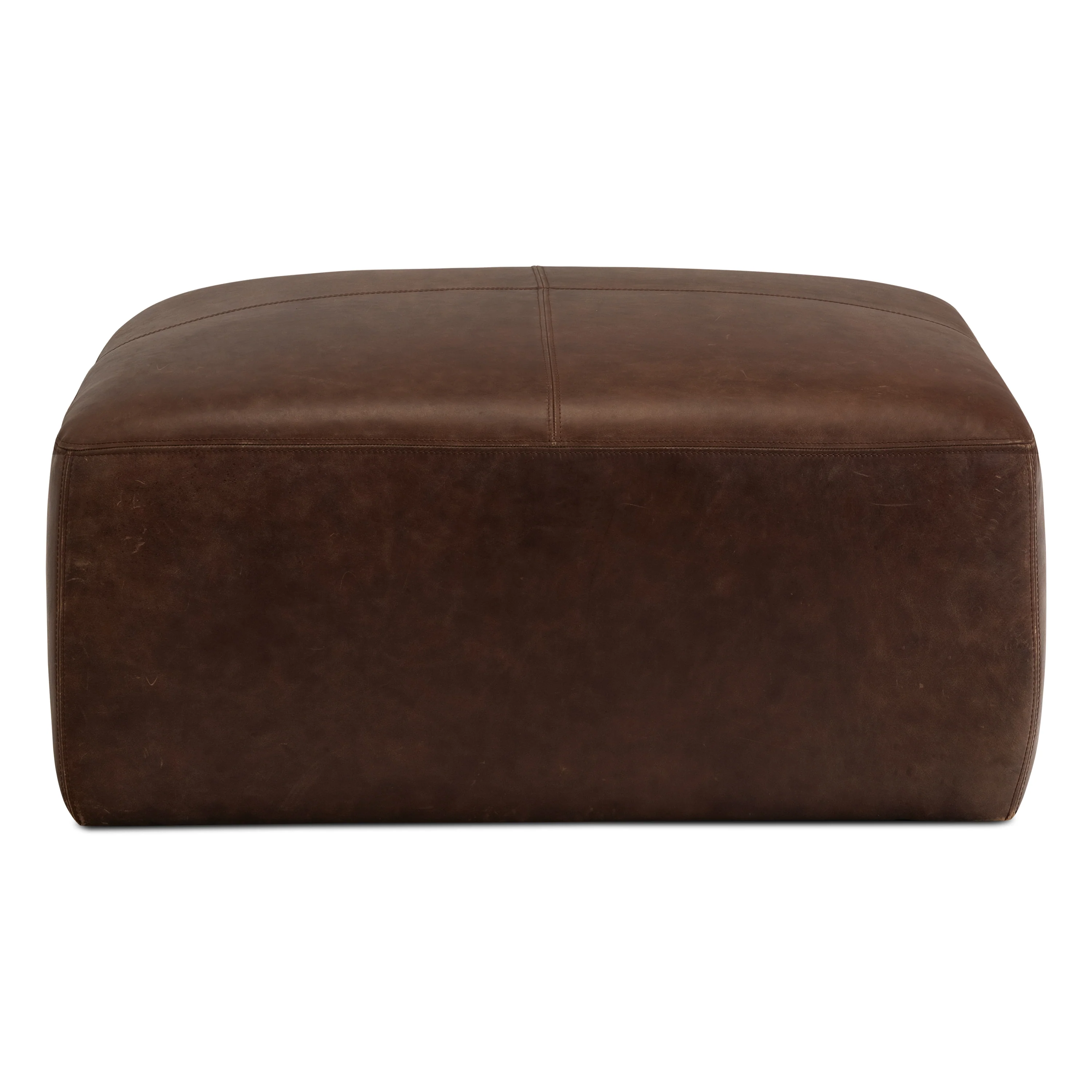 Sequoia Leather Ottoman | Chocolate Brown - Image 4