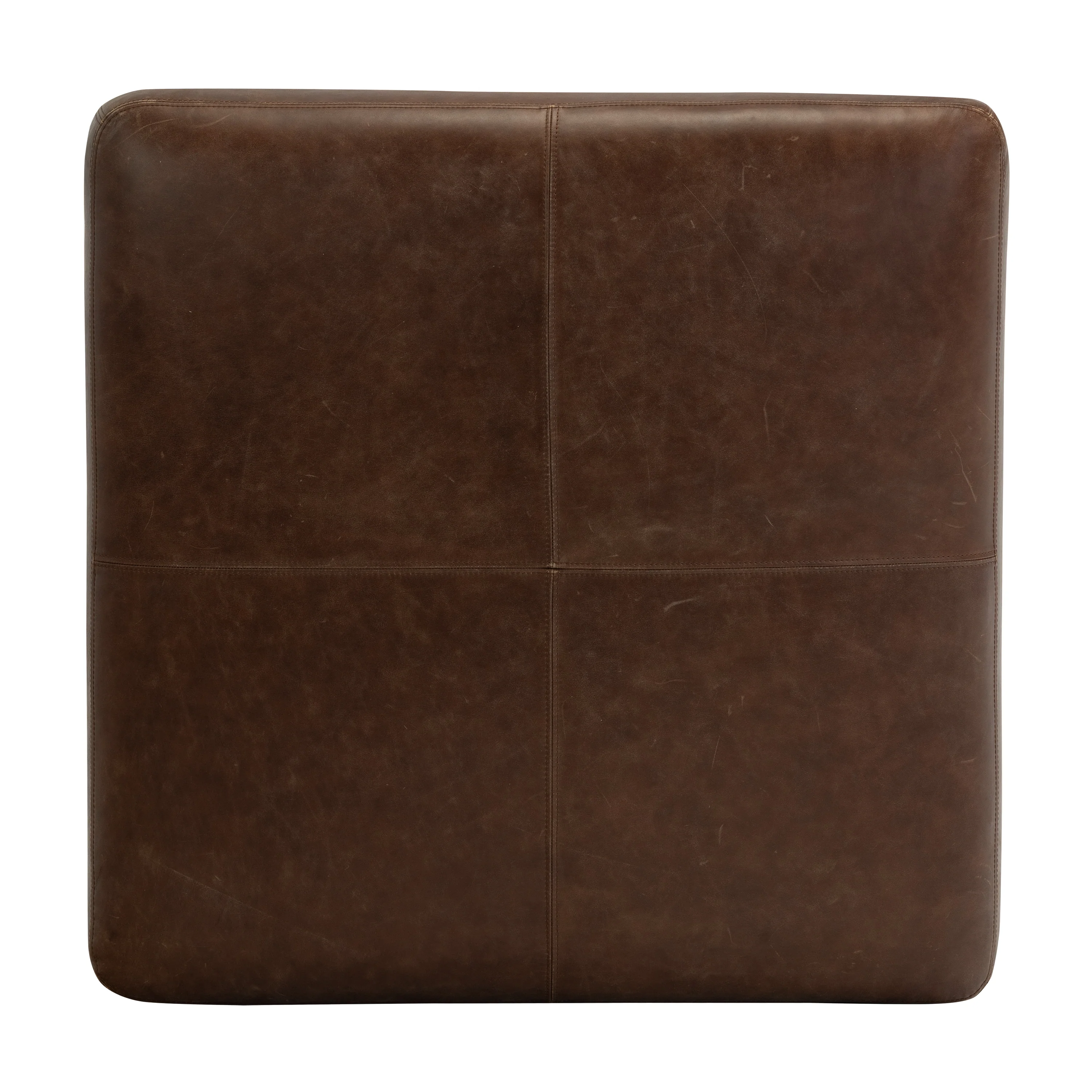 Sequoia Leather Ottoman | Chocolate Brown - Image 8