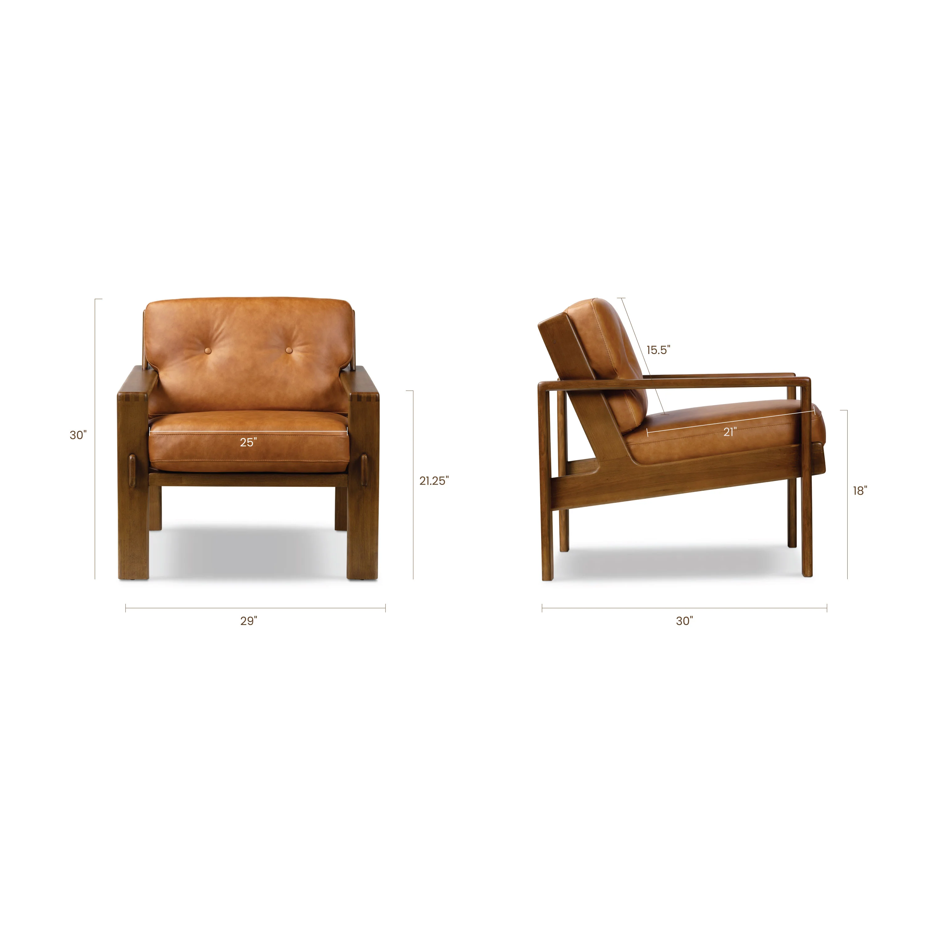 Skive Leather Lounge Chair | Cognac Tan - Image 13