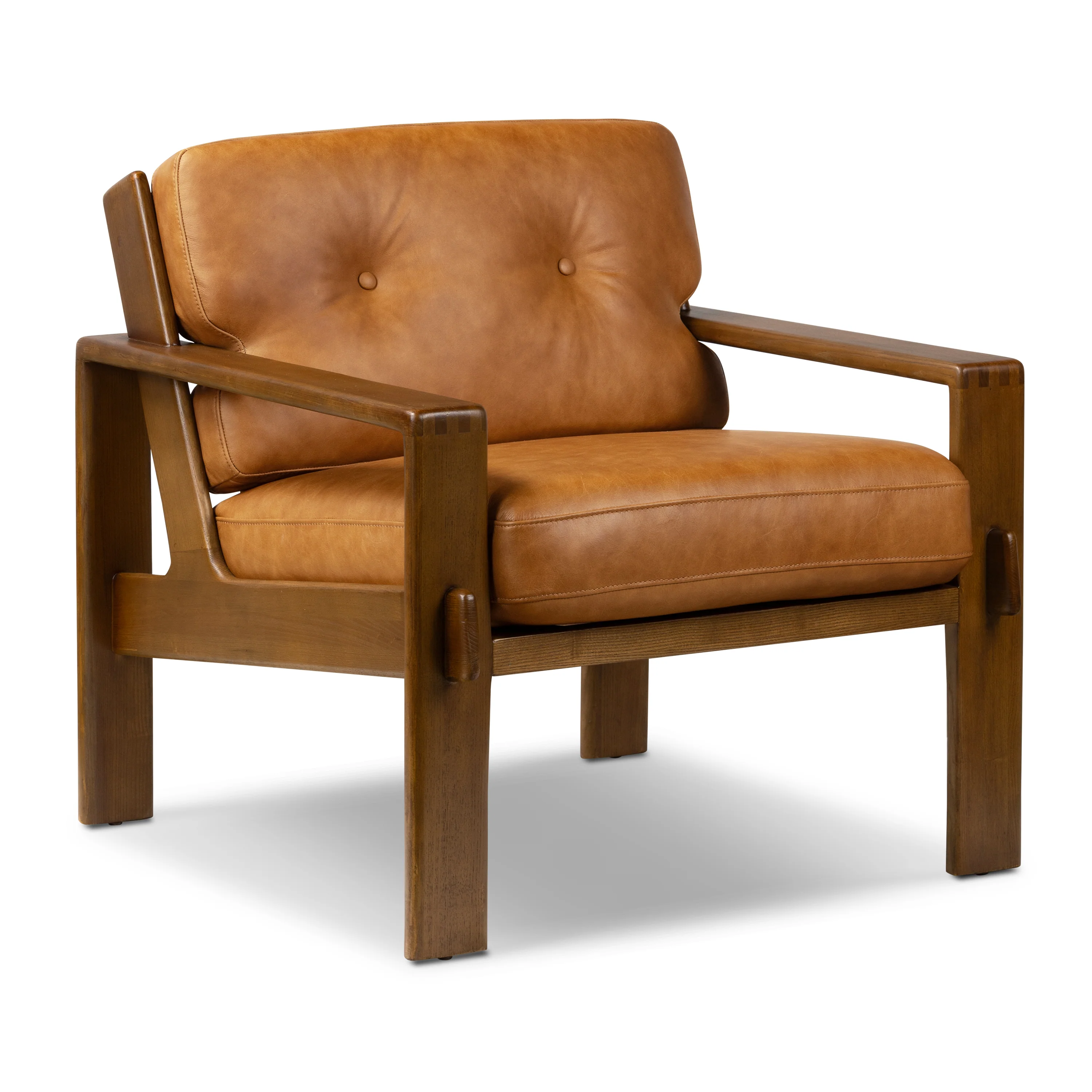 Skive Leather Lounge Chair | Cognac Tan - Image 4