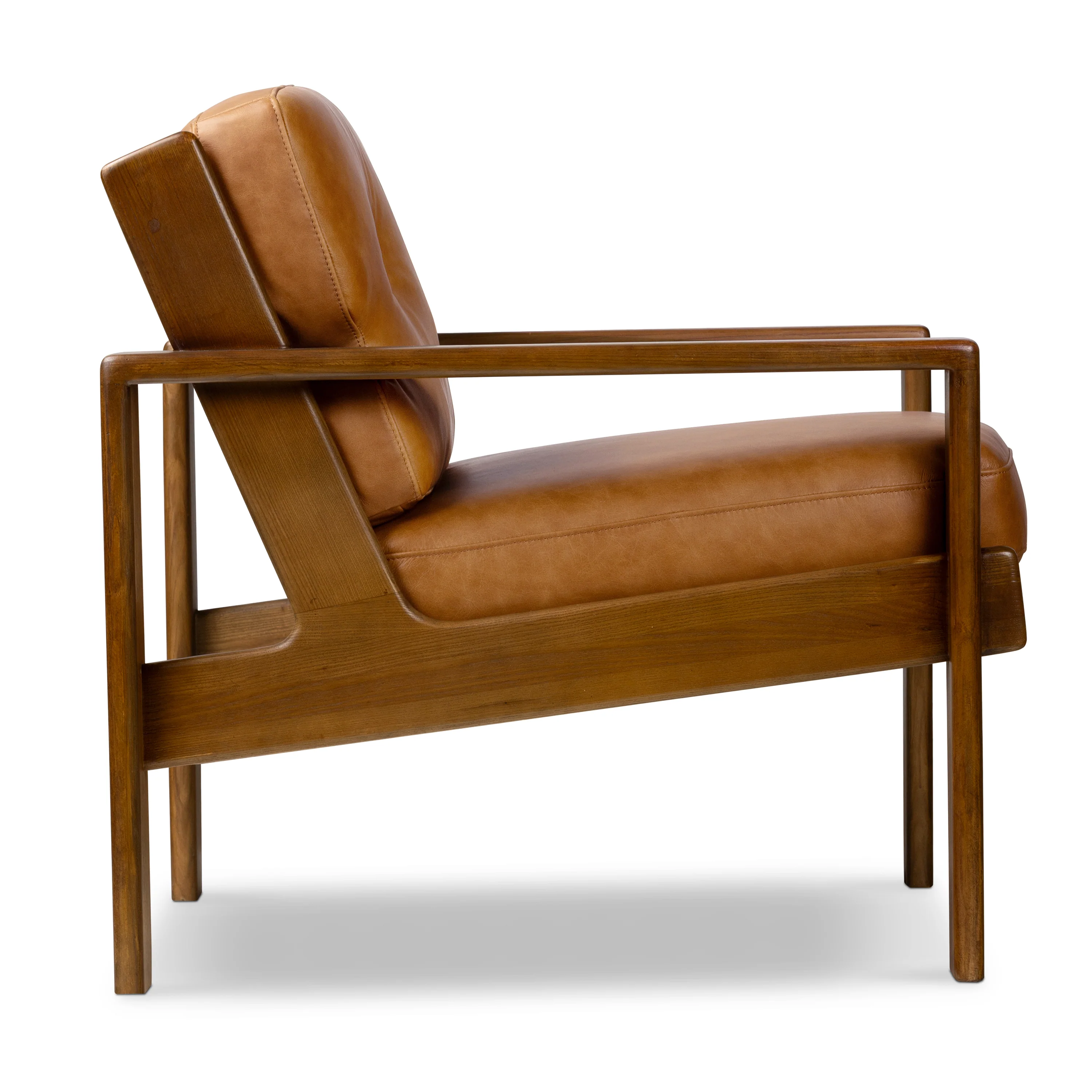 Skive Leather Lounge Chair | Cognac Tan - Image 5