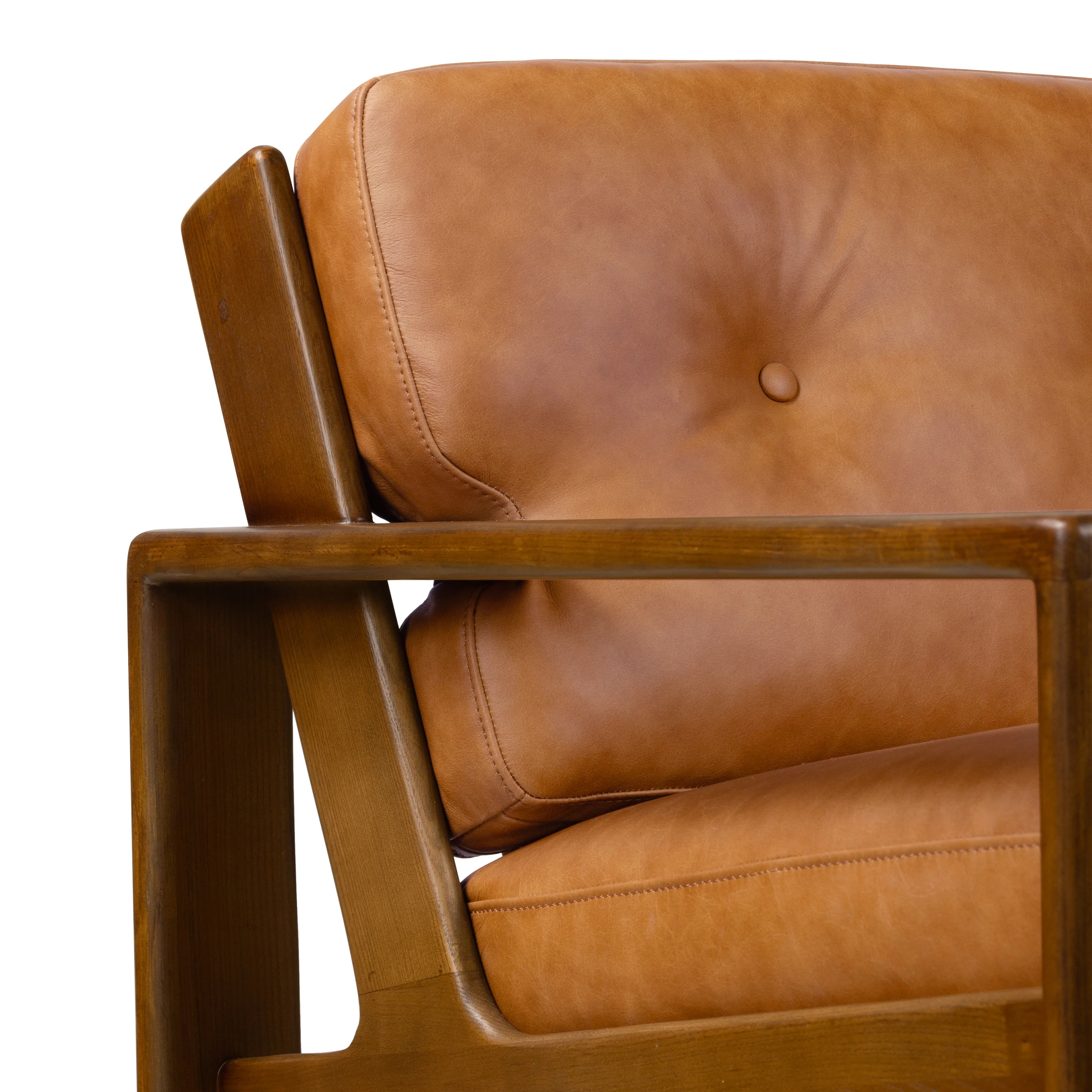 Skive Leather Lounge Chair | Cognac Tan - Image 9
