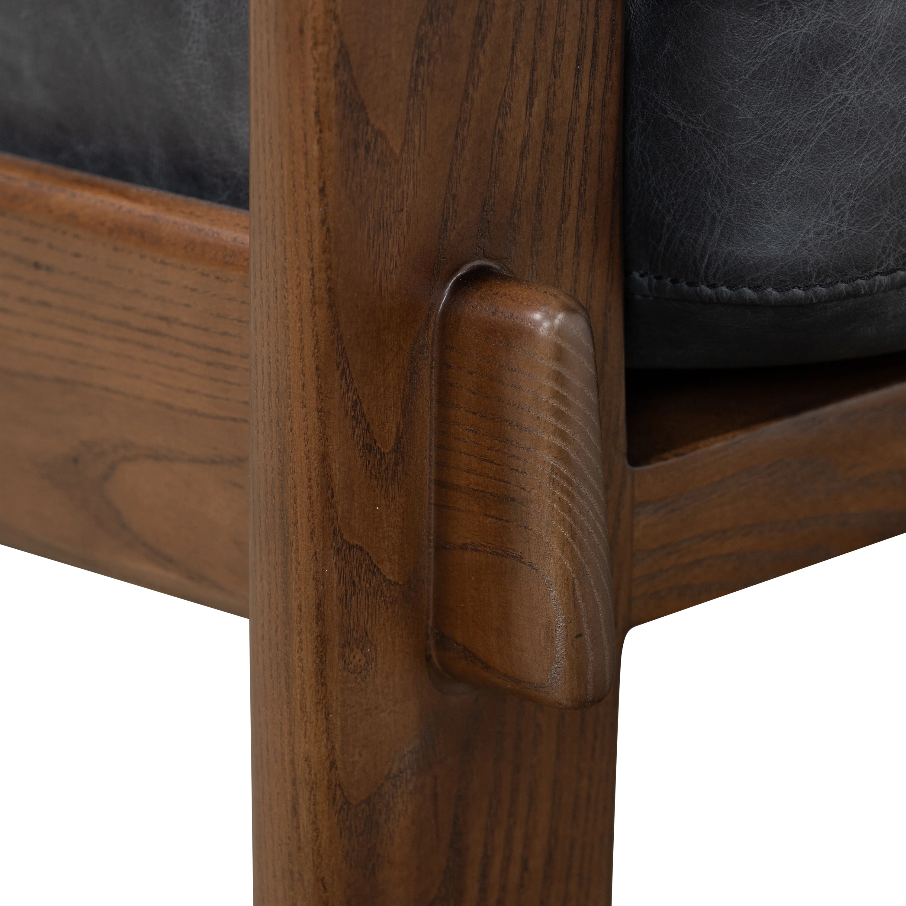 Skive Leather Lounge Chair | Onyx Black - Image 13