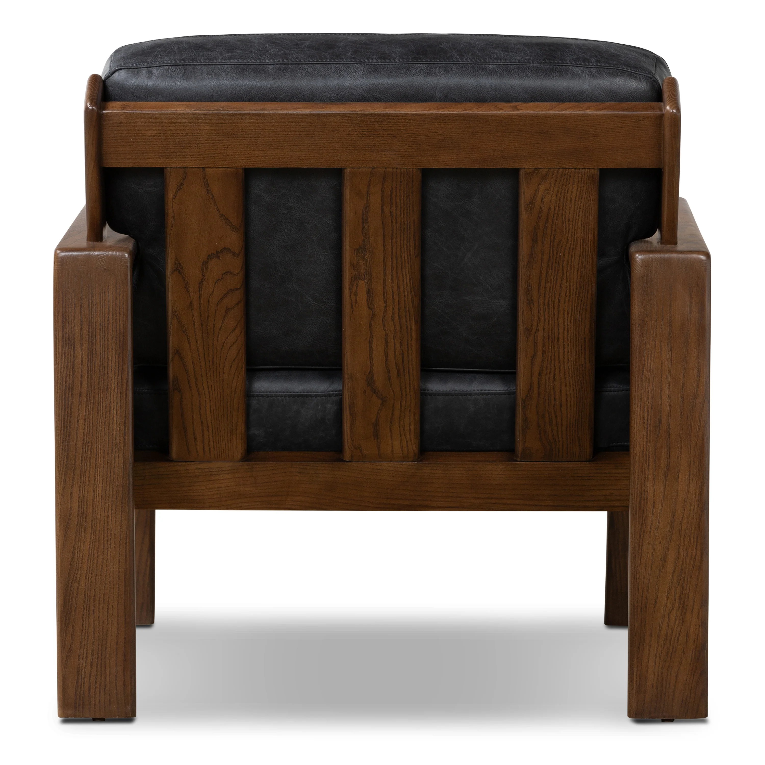 Skive Leather Lounge Chair | Onyx Black - Image 7