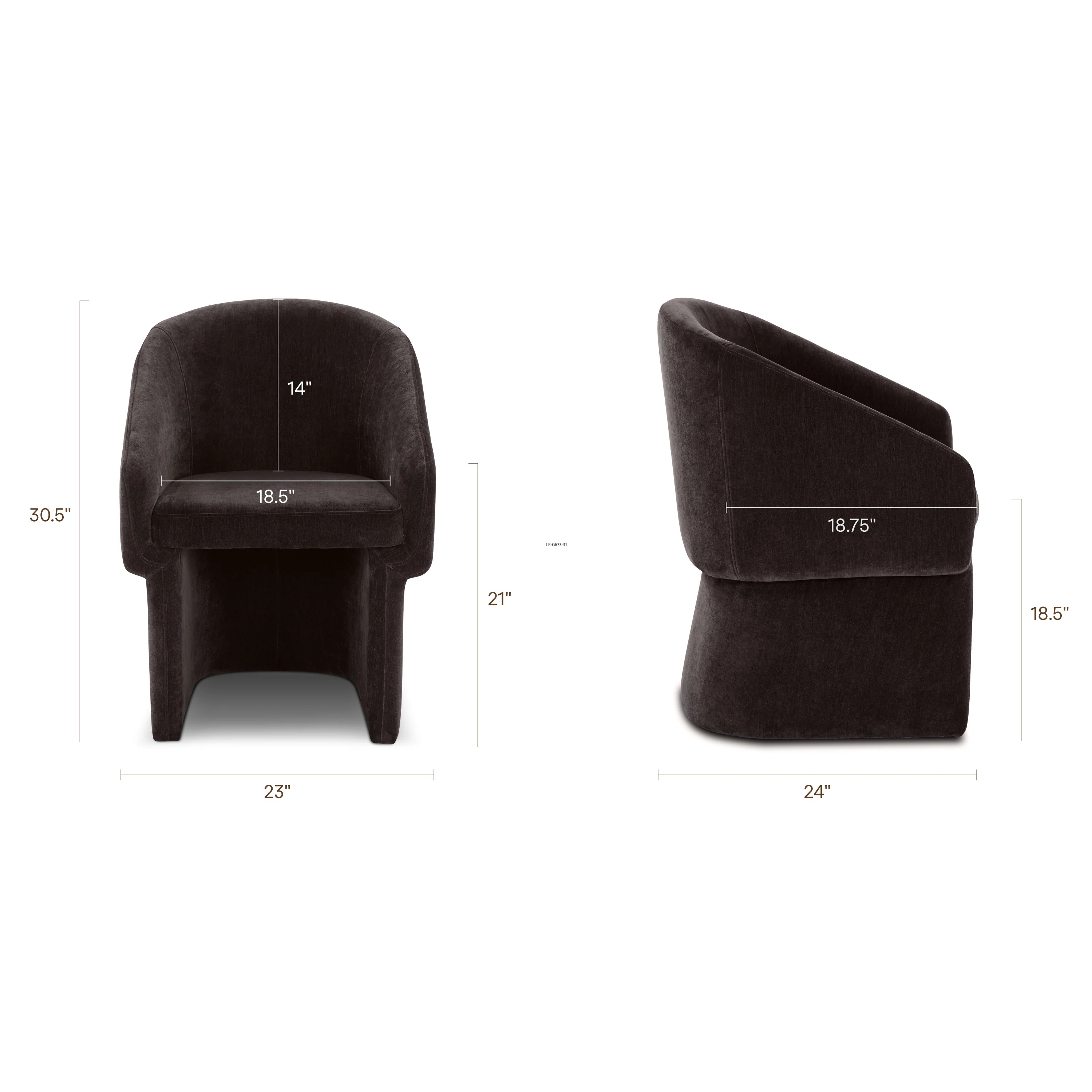 Sloan Dining Chair | Ganache Brown - Image 13