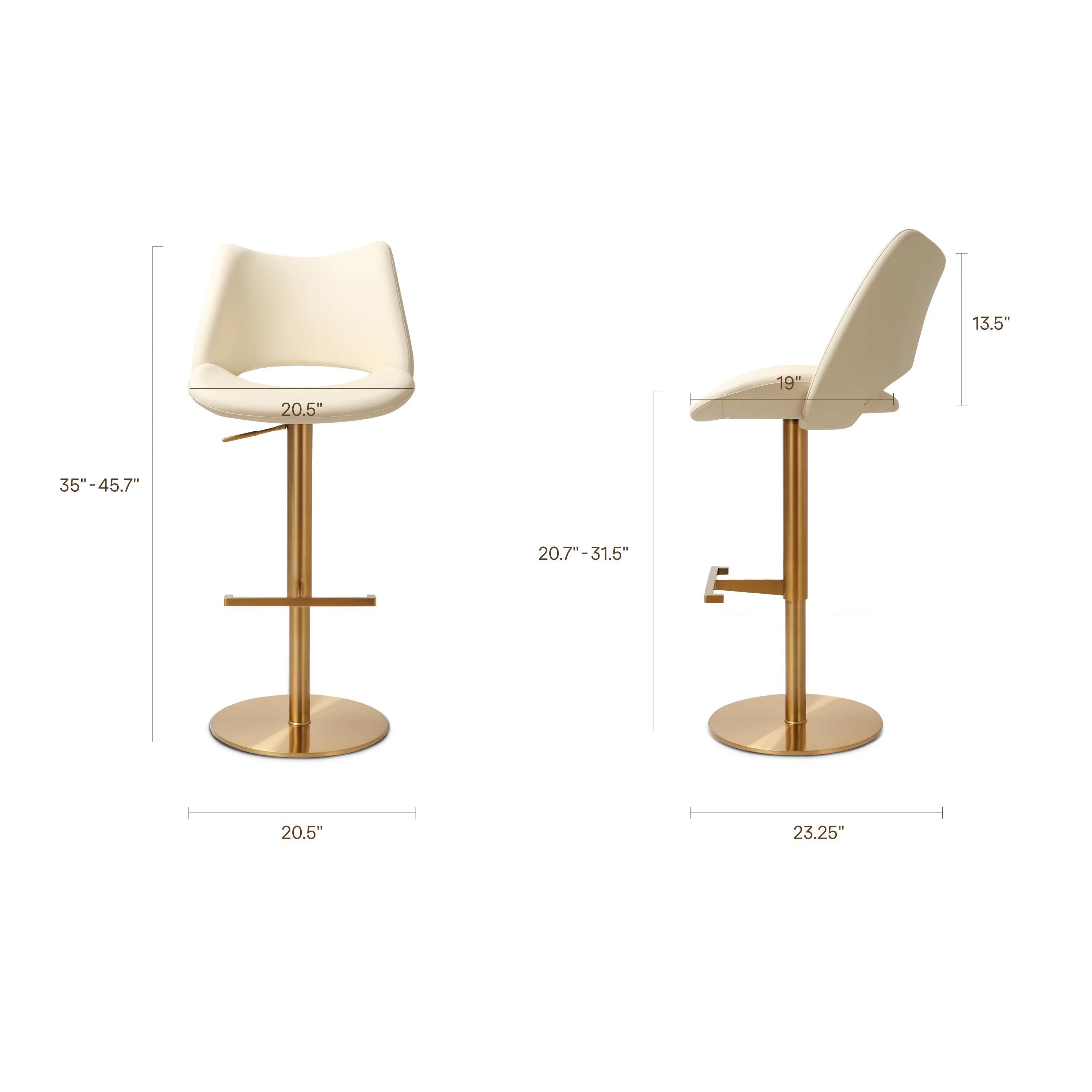 Sola Counter Stool | Off White - Image 11