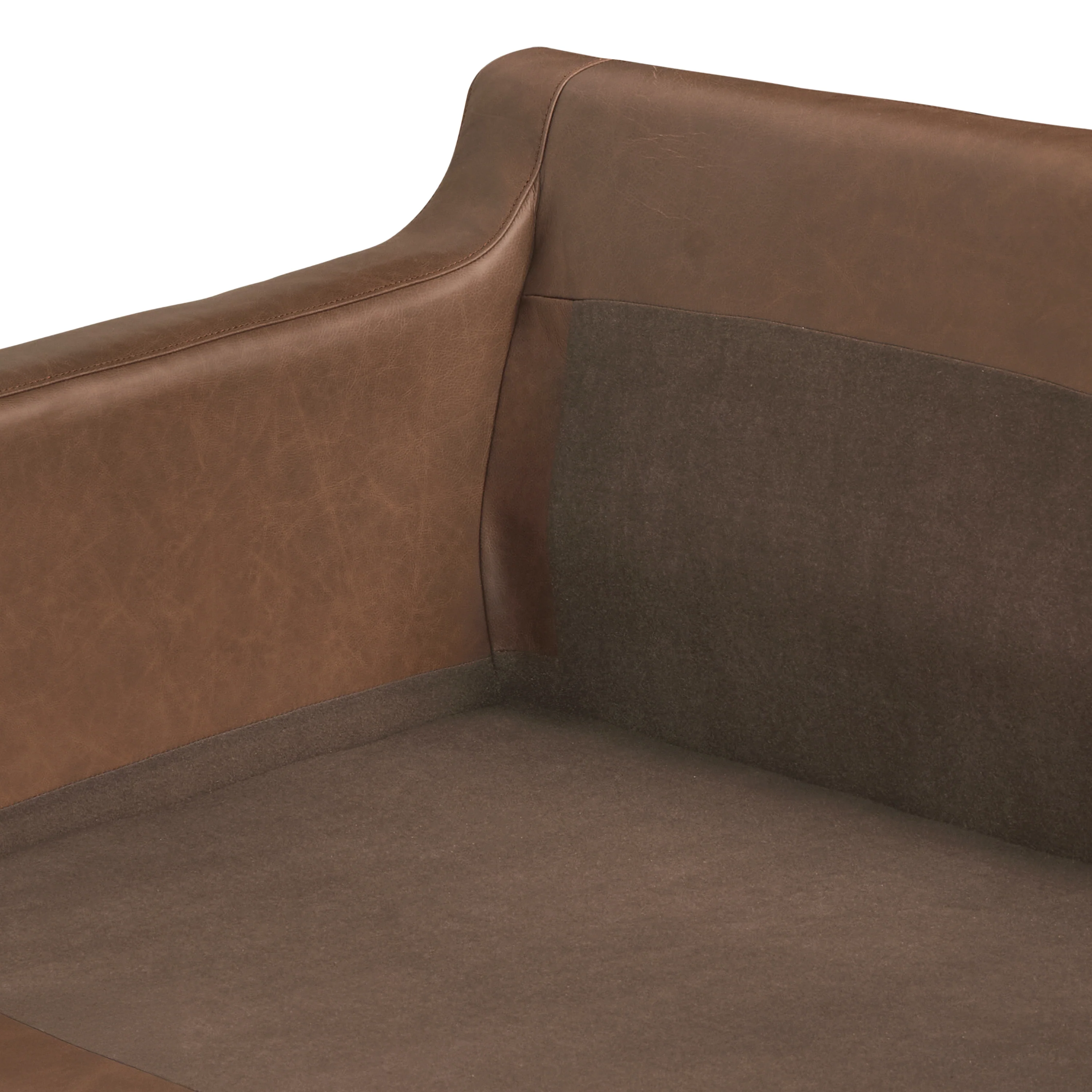 Sorrento 98" Leather L-Shaped Corner Sectional Sofa | Caramel Brown - Image 13