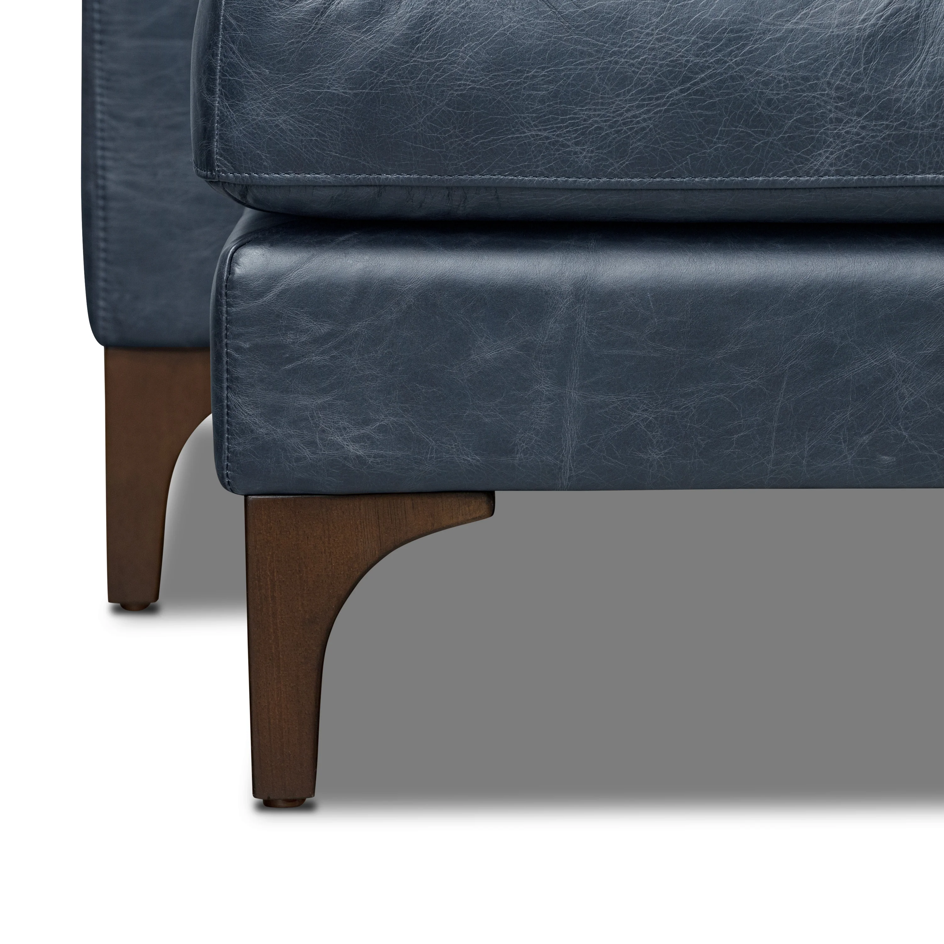 Sorrento 105" Leather Left-Facing Sectional Sofa | Nightfall Blue - Image 12