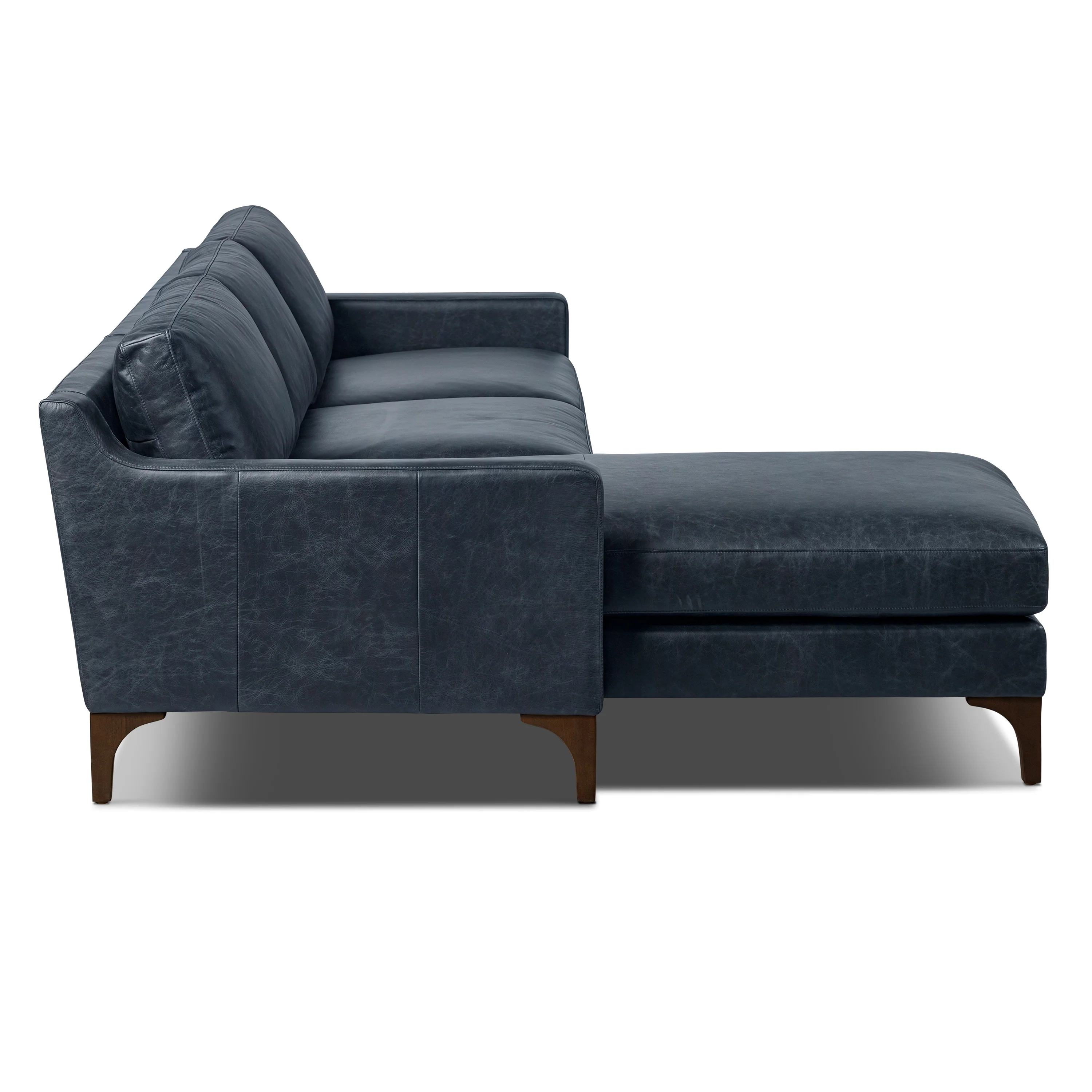 Sorrento 105" Leather Left-Facing Sectional Sofa | Nightfall Blue - Image 6