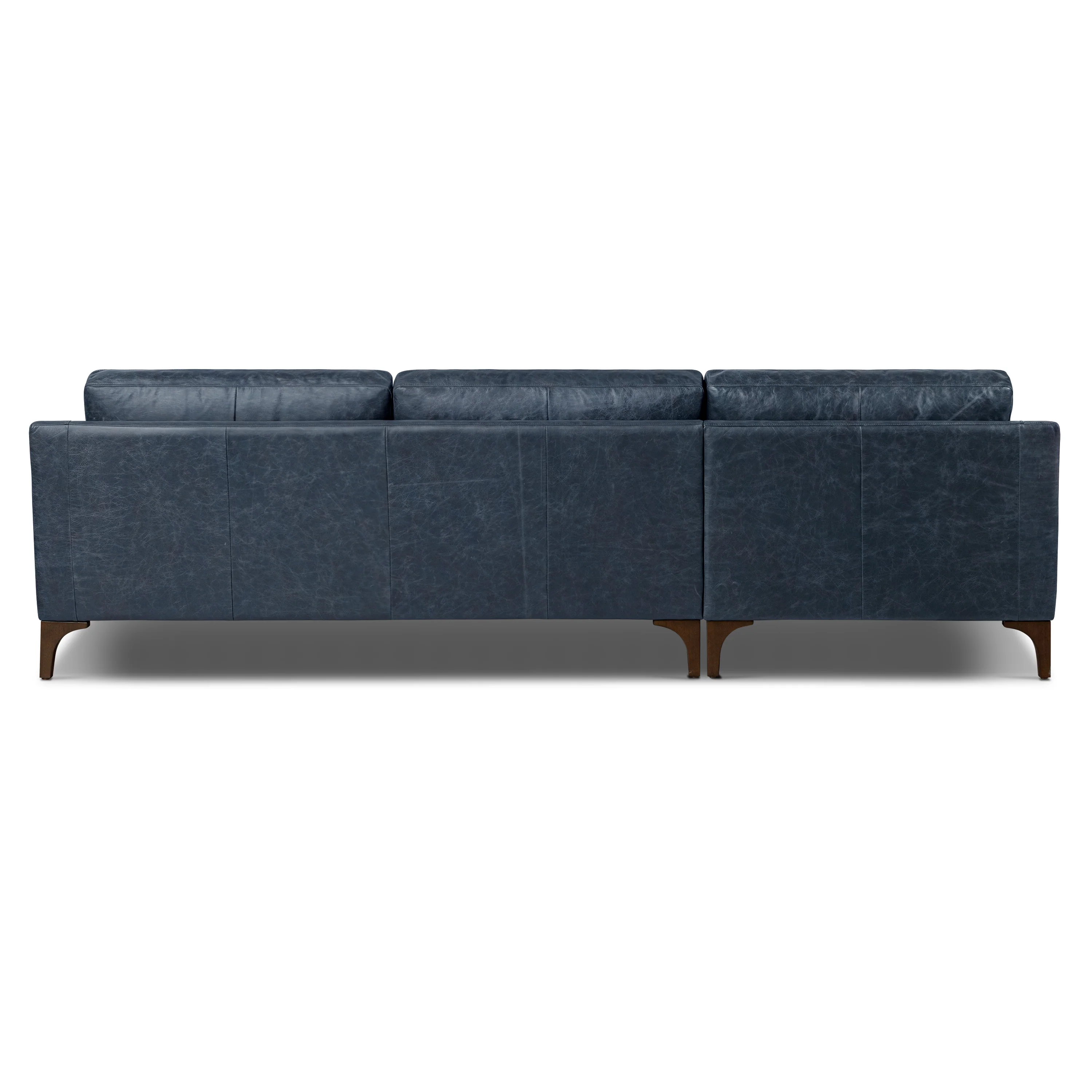 Sorrento 105" Leather Left-Facing Sectional Sofa | Nightfall Blue - Image 8