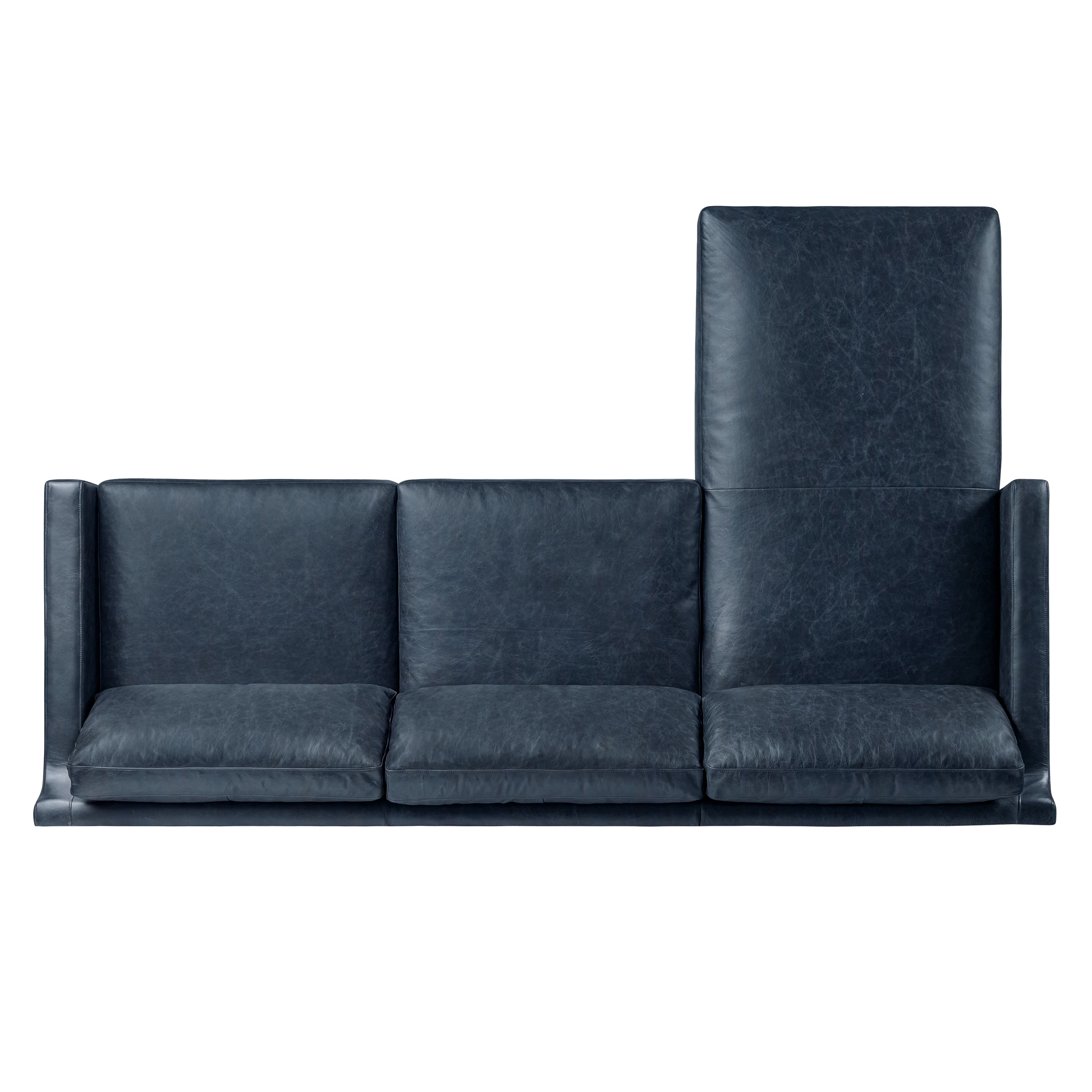 Sorrento 105" Leather Left-Facing Sectional Sofa | Nightfall Blue - Image 9