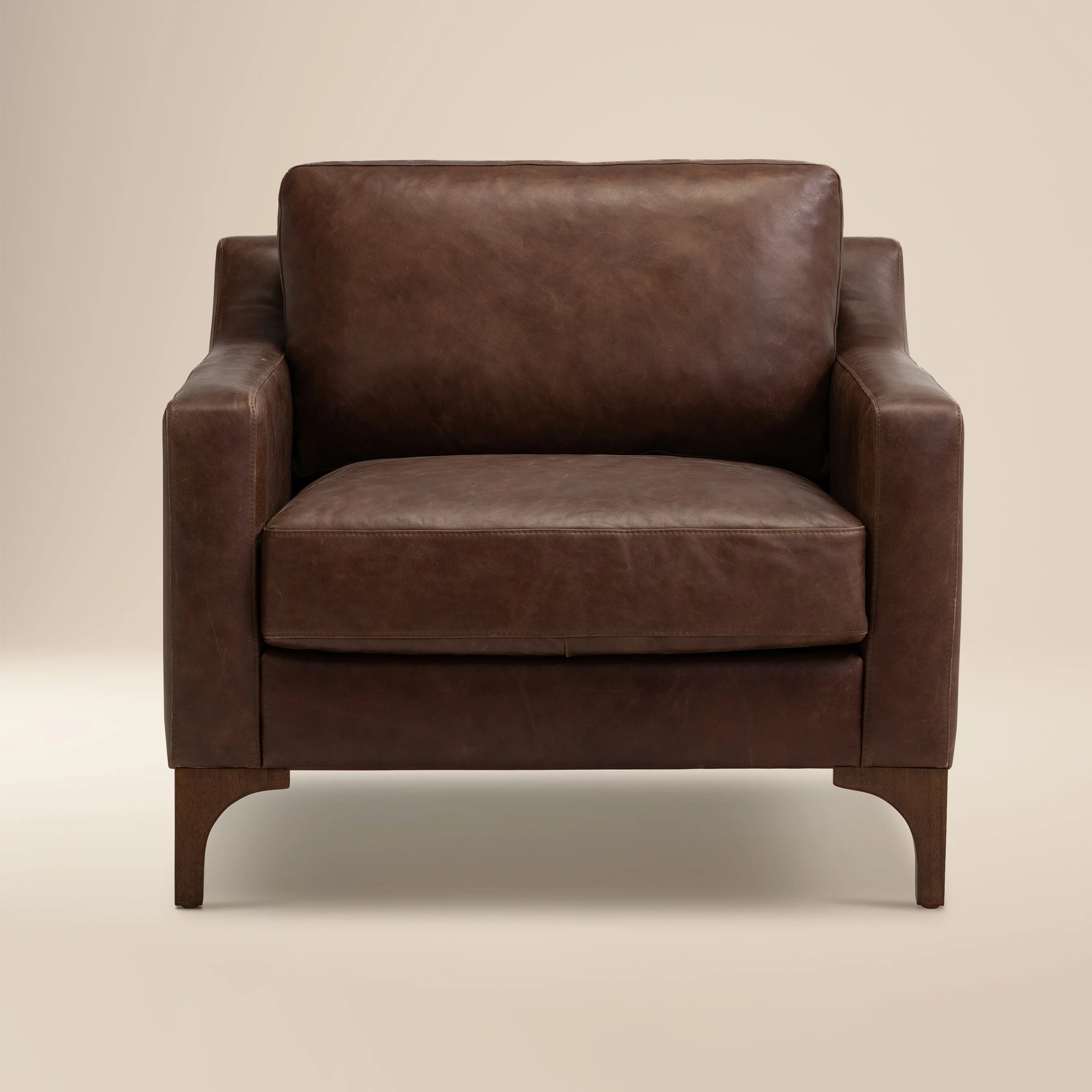 Sorrento Leather Lounge Chair | Chocolate Brown