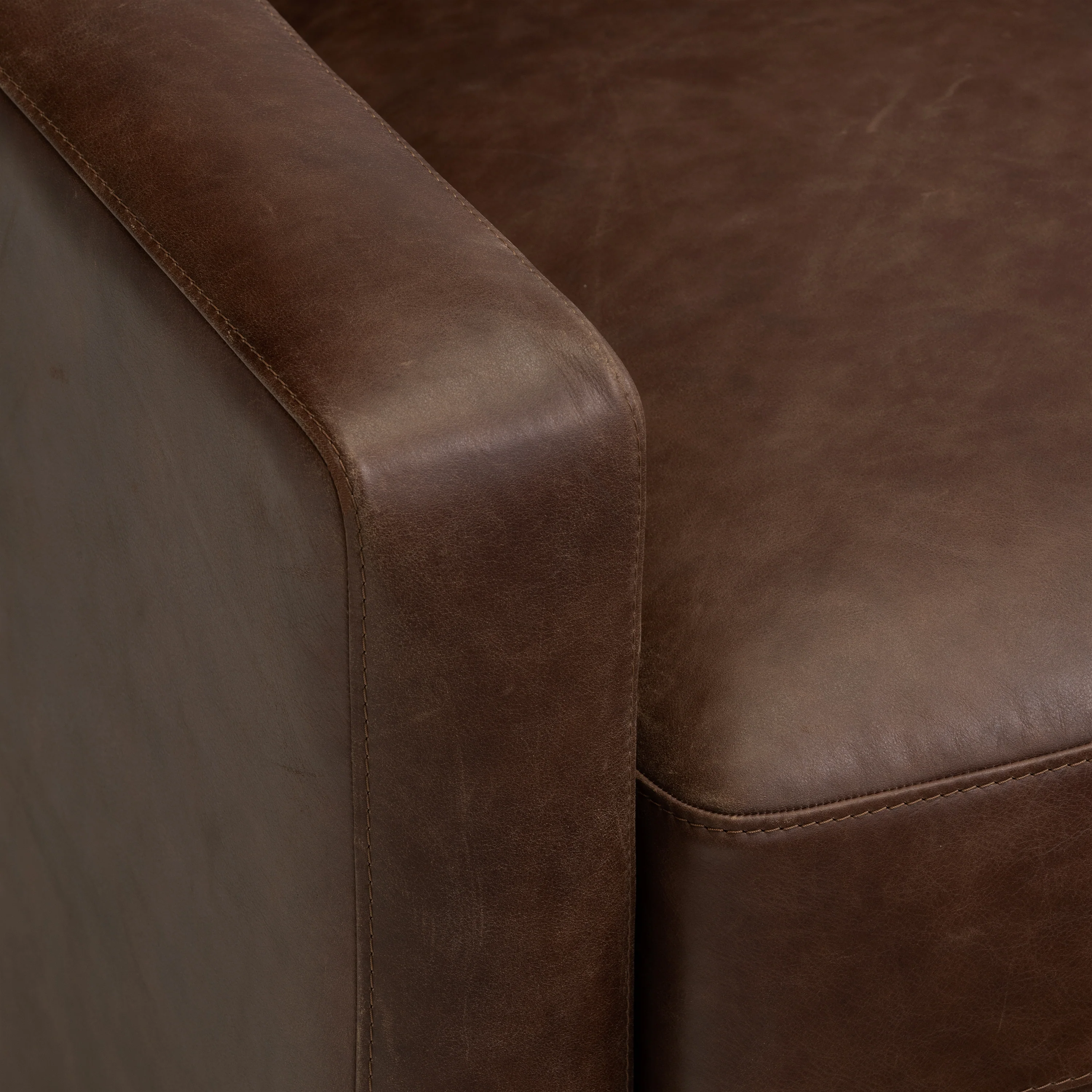 Sorrento Leather Lounge Chair | Chocolate Brown - Image 13