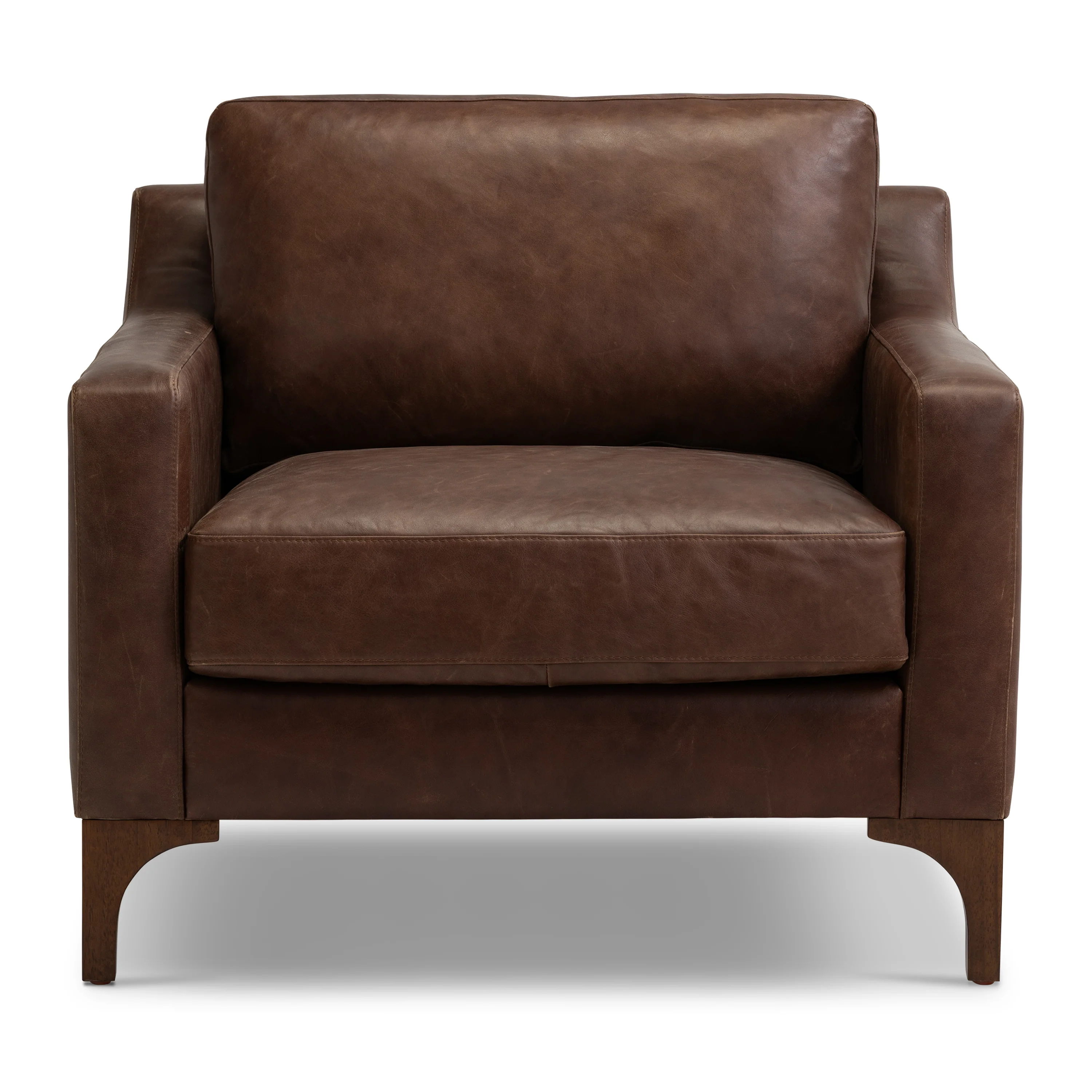 Sorrento Leather Lounge Chair | Chocolate Brown - Image 4
