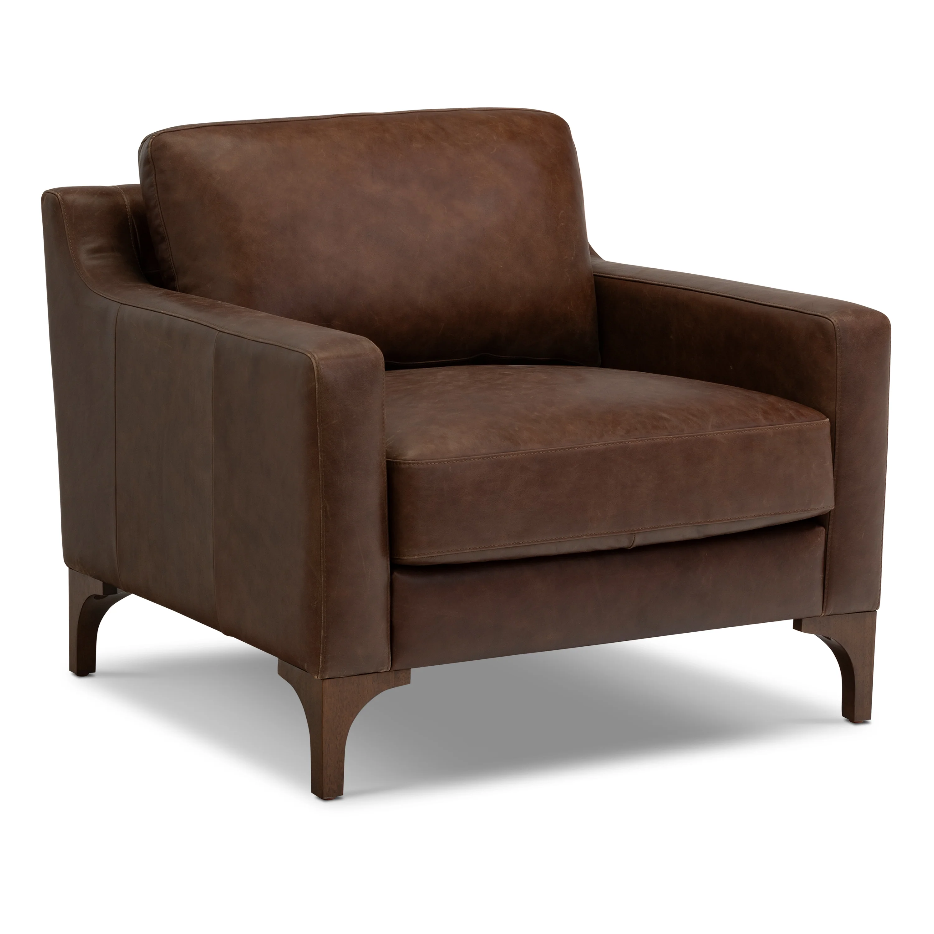 Sorrento Leather Lounge Chair | Chocolate Brown - Image 5