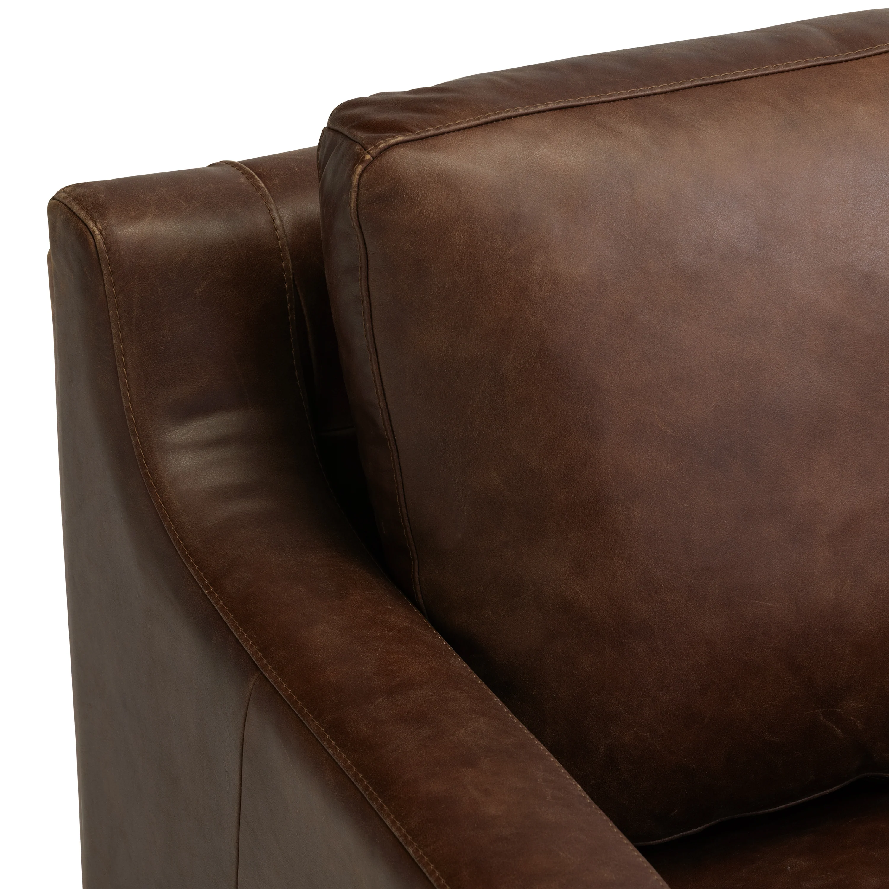 Sorrento Leather Lounge Chair | Chocolate Brown - Image 9