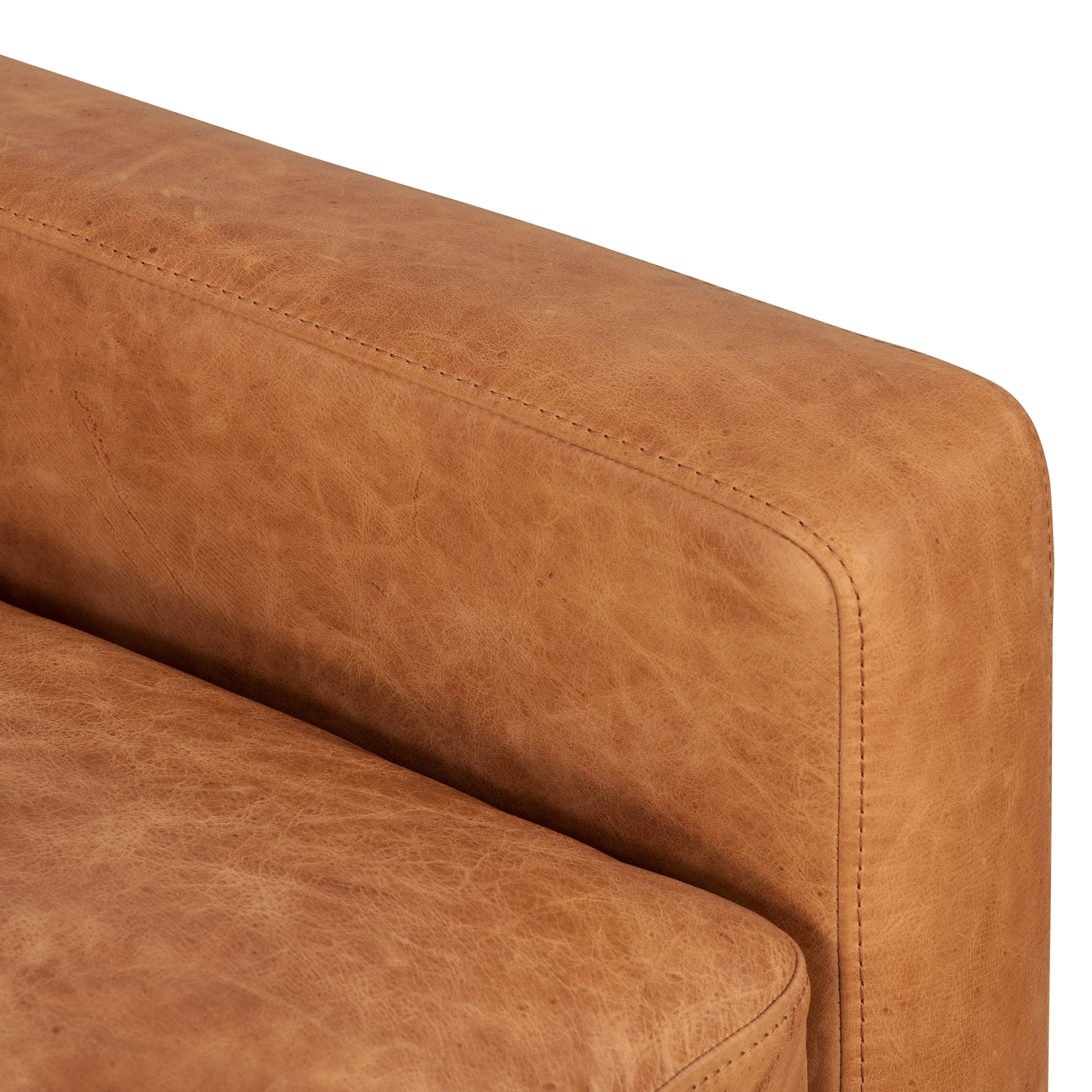 Sorrento Leather Lounge Chair | Cognac Tan - Image 11
