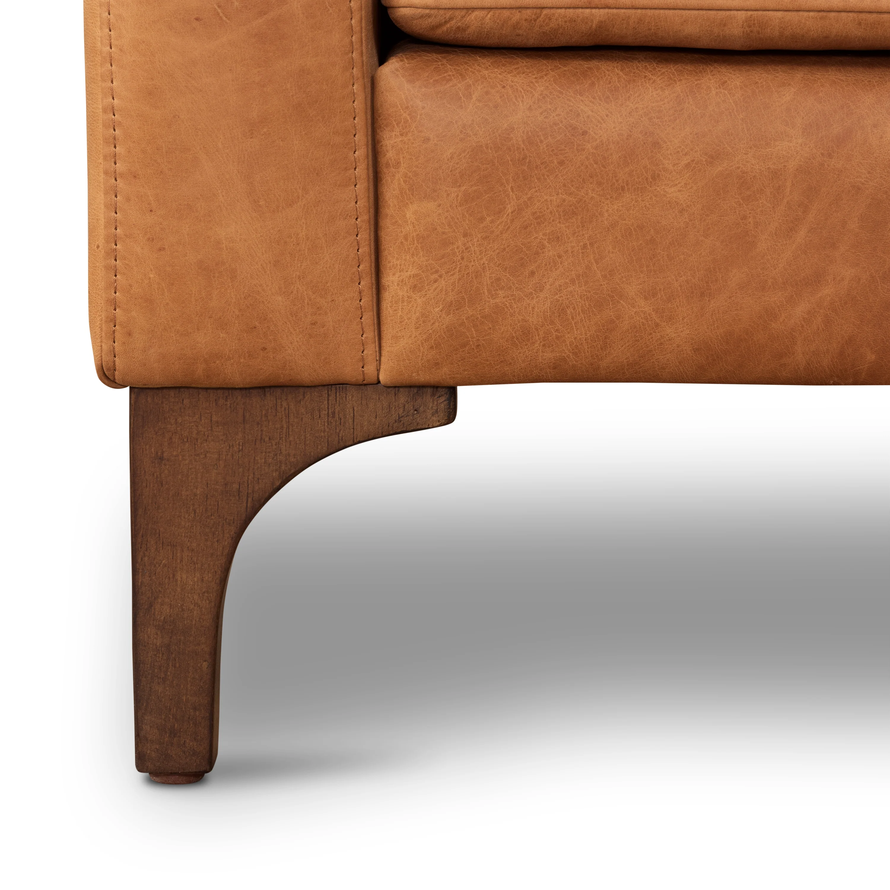 Sorrento Leather Lounge Chair | Cognac Tan - Image 13
