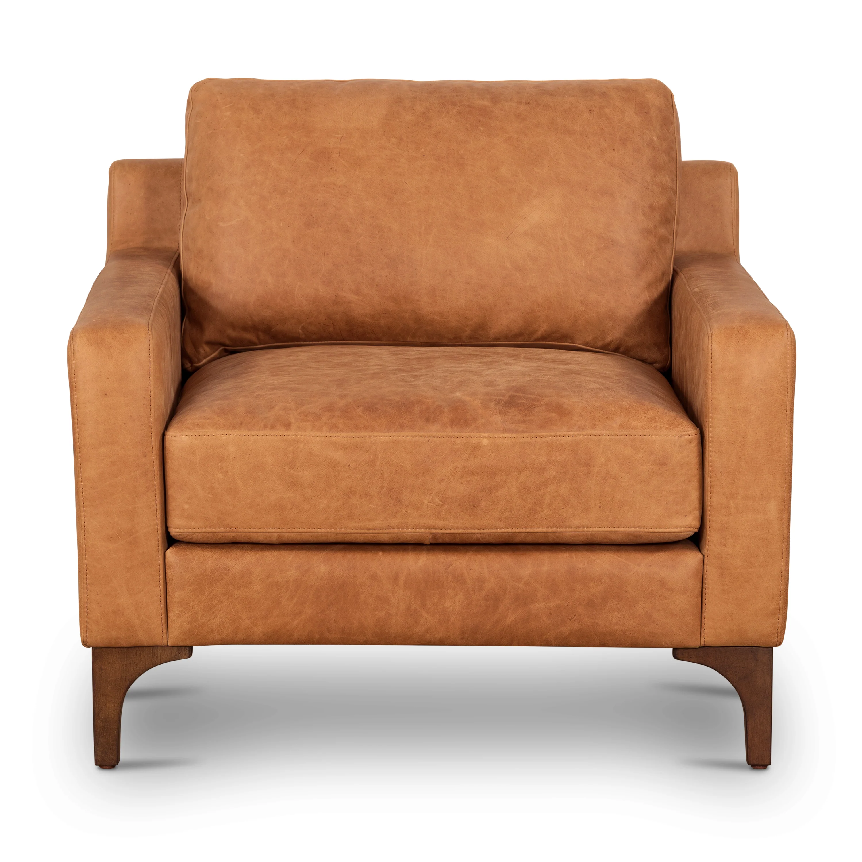 Sorrento Leather Lounge Chair | Cognac Tan - Image 4
