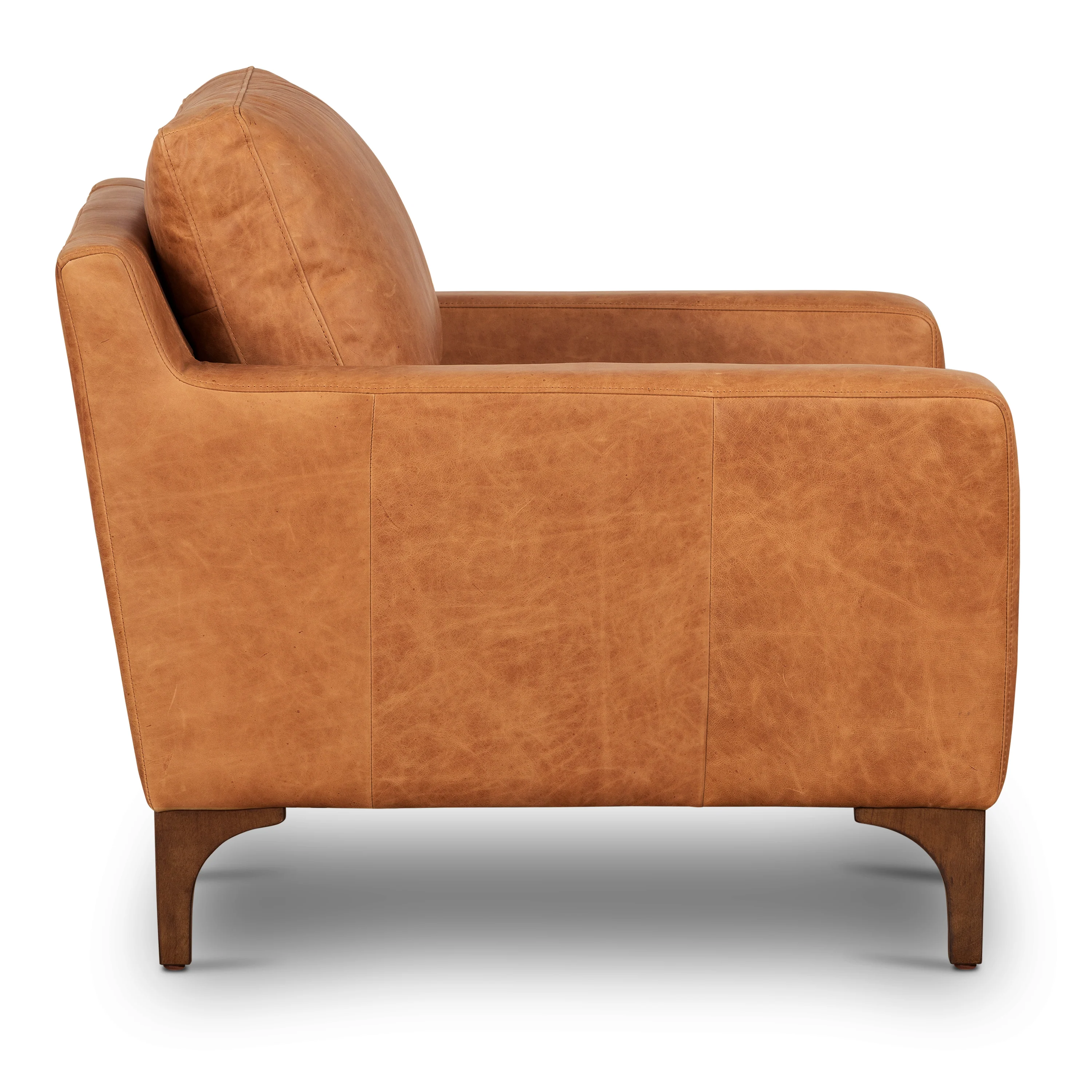 Sorrento Leather Lounge Chair | Cognac Tan - Image 6