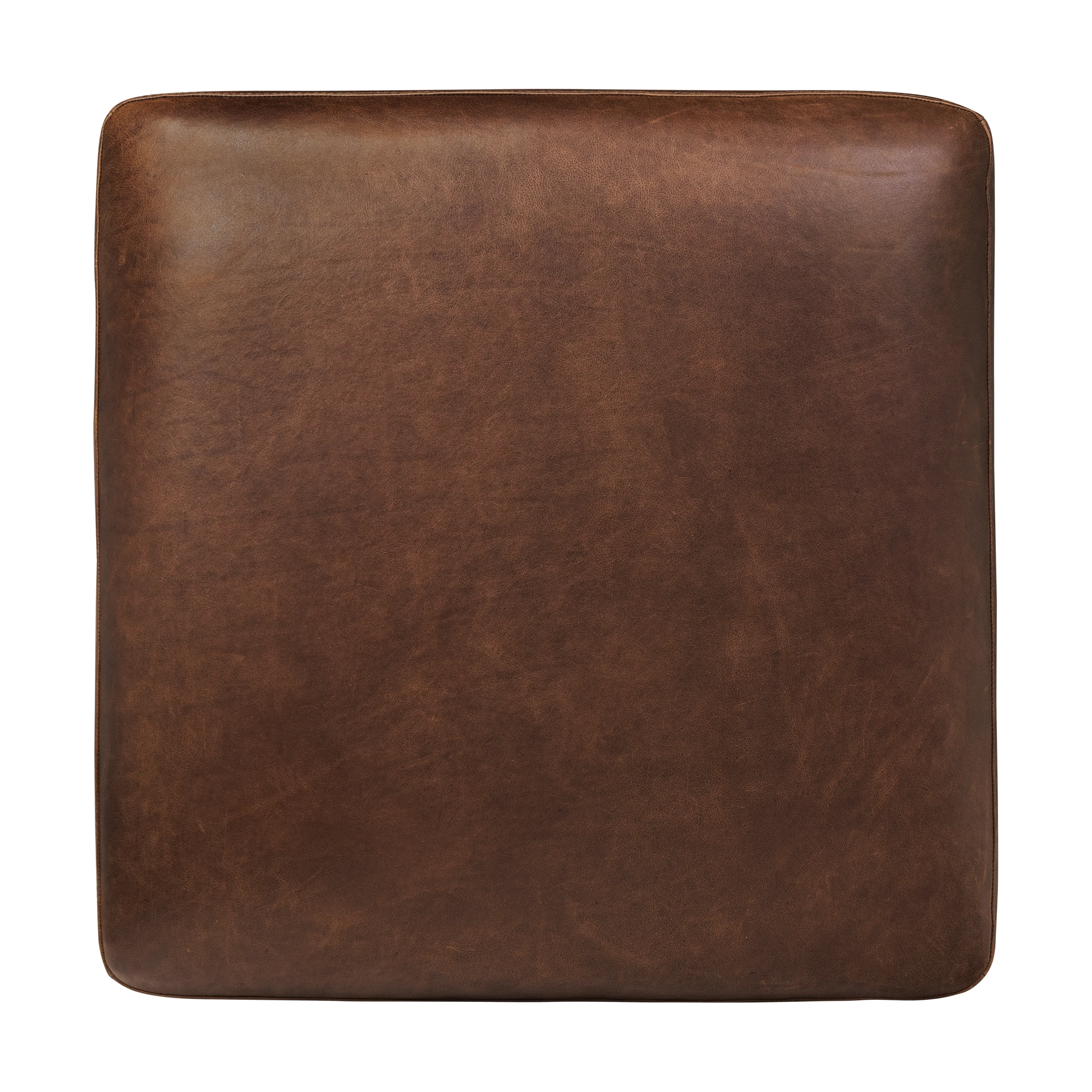 Sorrento Leather Ottoman | Chocolate Brown - Image 5