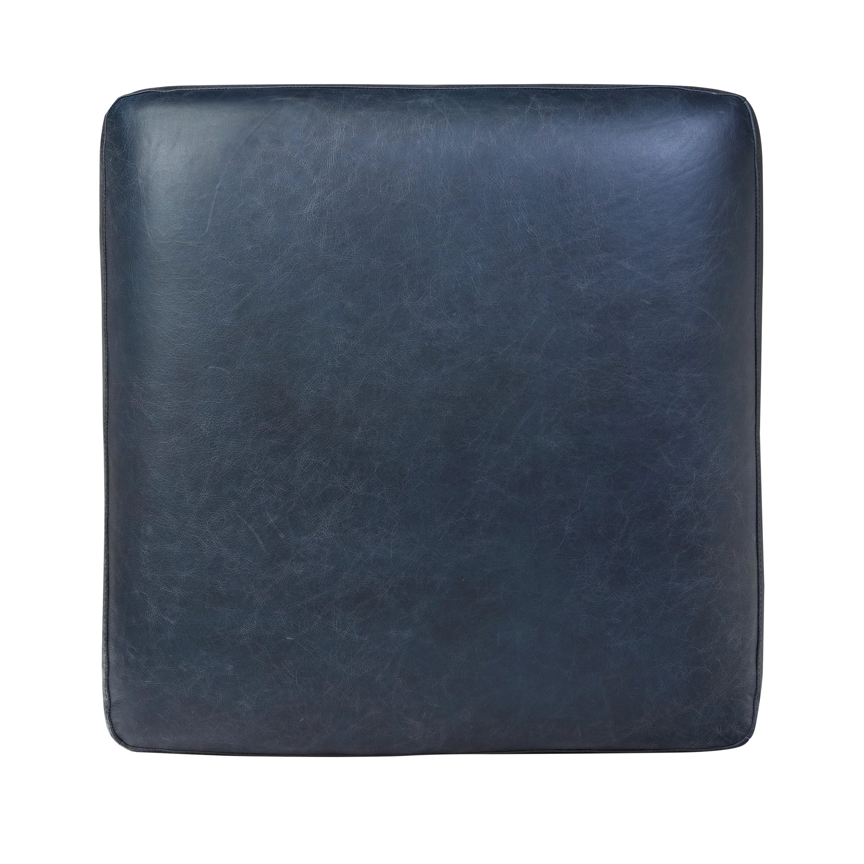 Sorrento Leather Ottoman | Nightfall Blue - Image 5