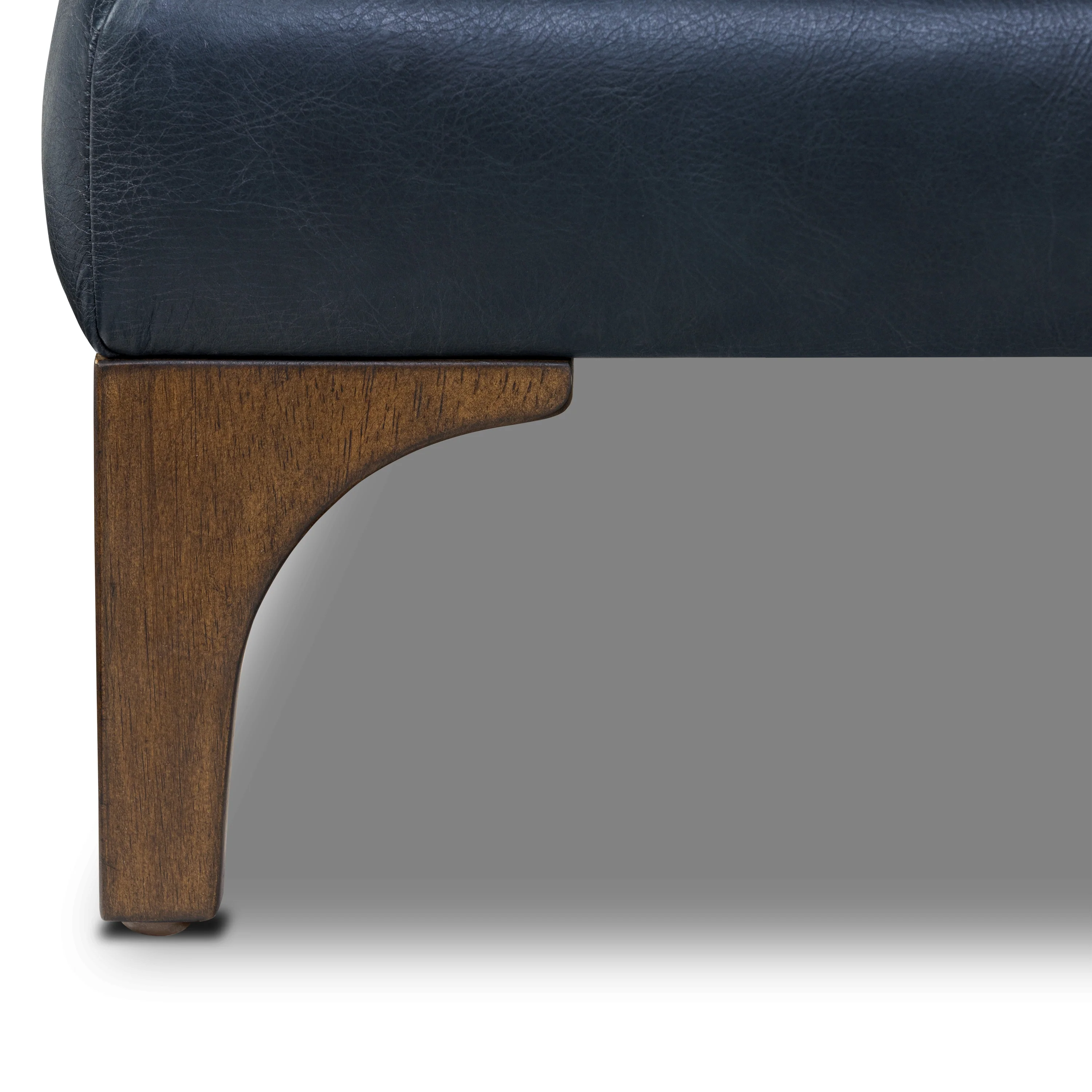 Sorrento Leather Ottoman | Nightfall Blue - Image 8