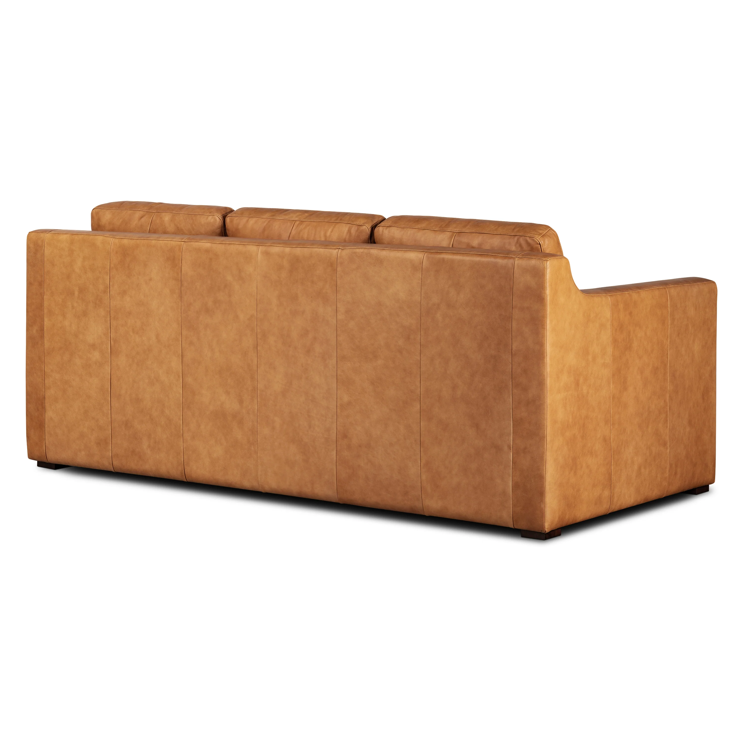 Sorrento 78" Leather Pull-Out Convertible Sleeper Sofa | Cognac Tan - Image 10